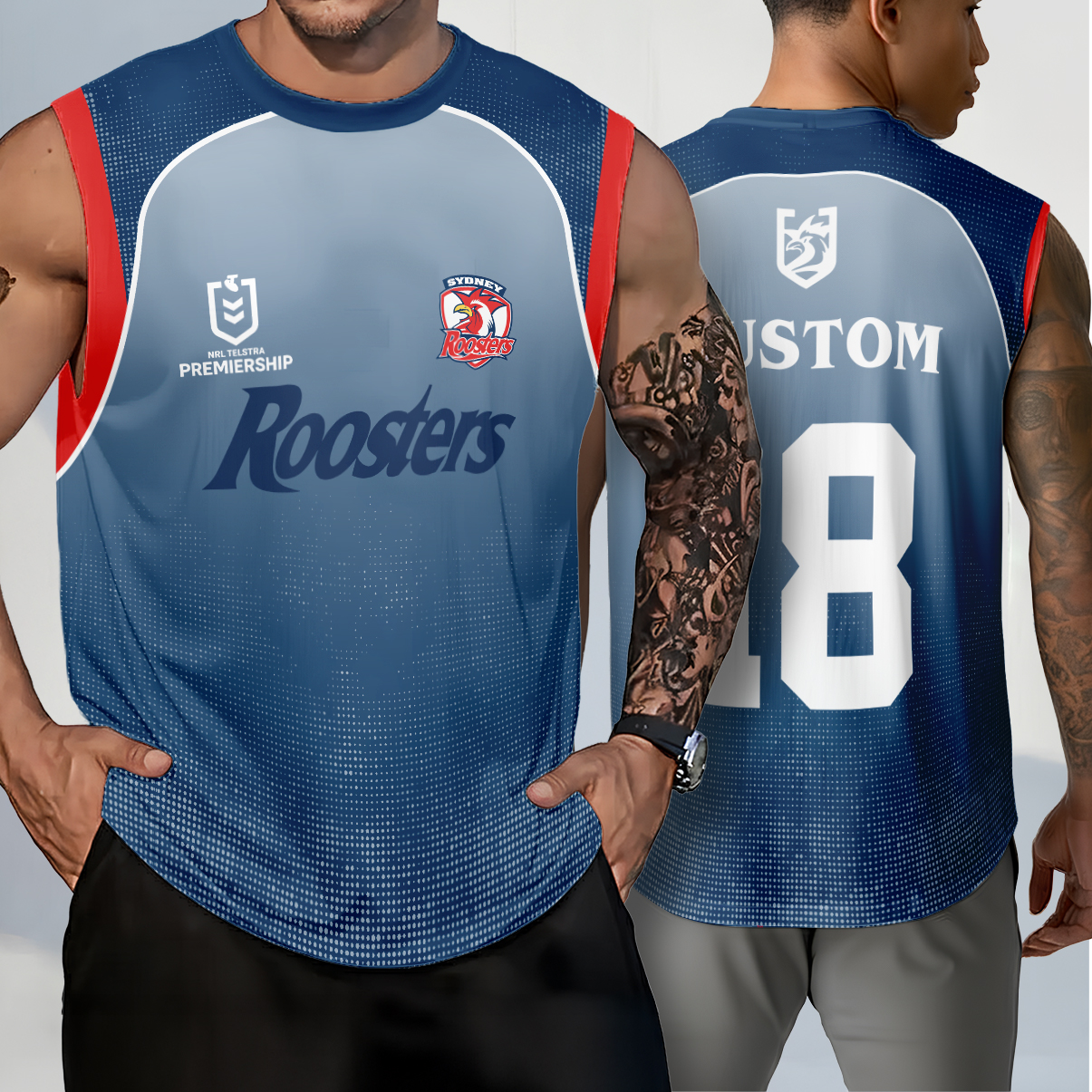 Auspiritmerch Sydney Roosters x Stranger Things Personalized T Shirt Gift For Fansb