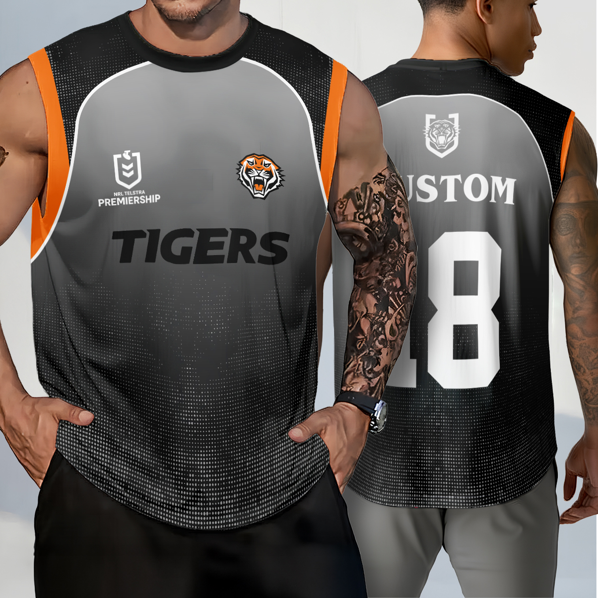 Auspiritmerch Wests Tigers x Stranger Things Personalized T Shirt Gift For Fansb