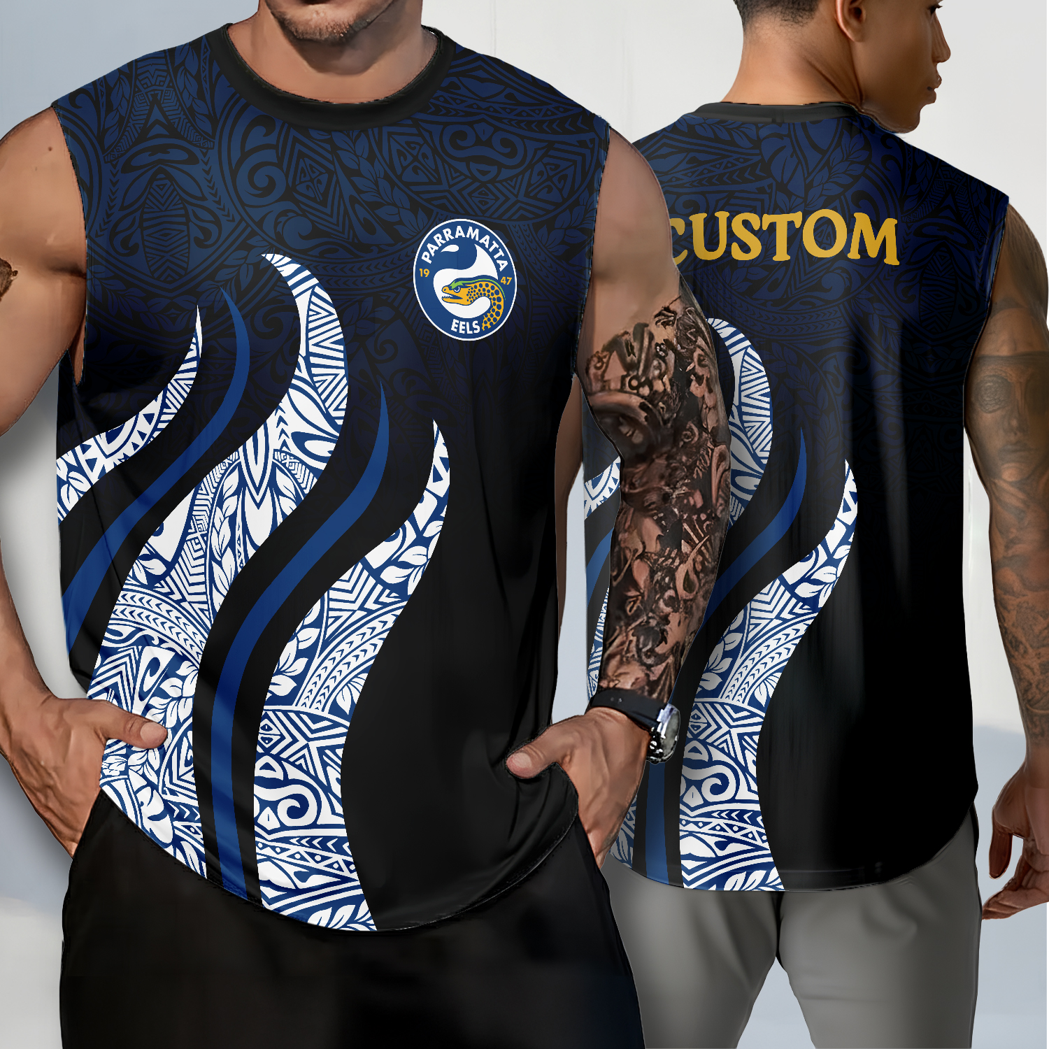 Auspiritmerch Parramatta Eels x Stranger Things Personalized Tank Top Gift For Fans