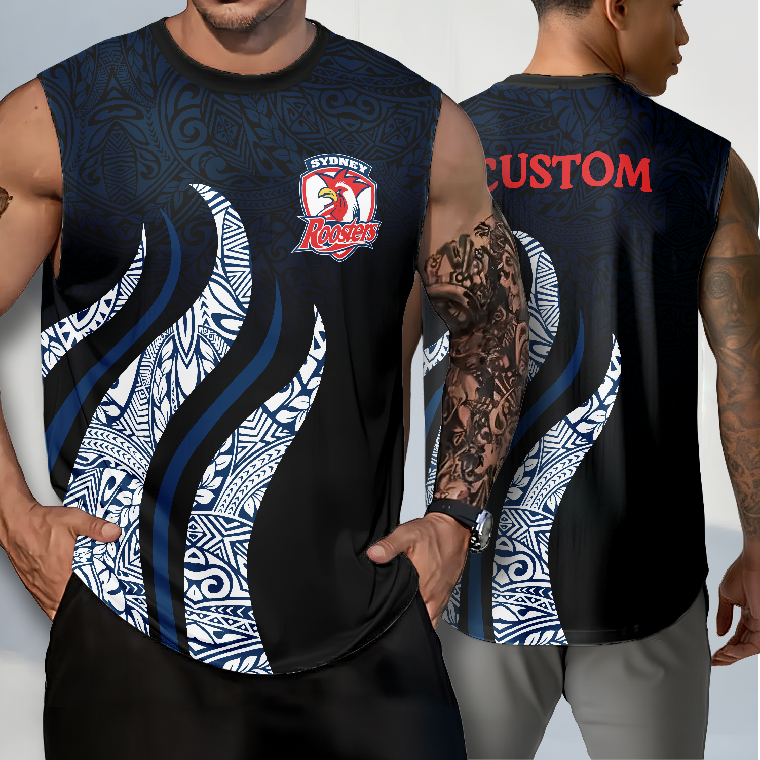 Auspiritmerch Sydney Roosters x Stranger Things Personalized Tank Top Gift For Fans