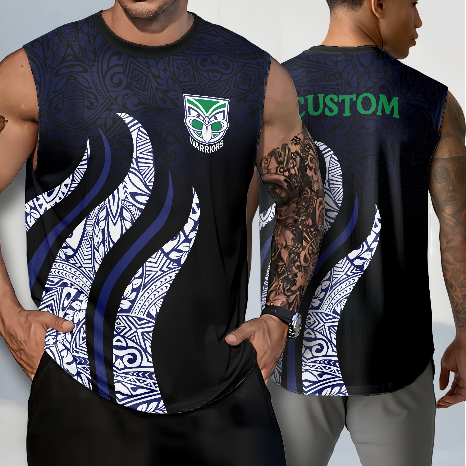 Auspiritmerch New Zealand Warriors x Stranger Things Personalized Tank Top Gift For Fans