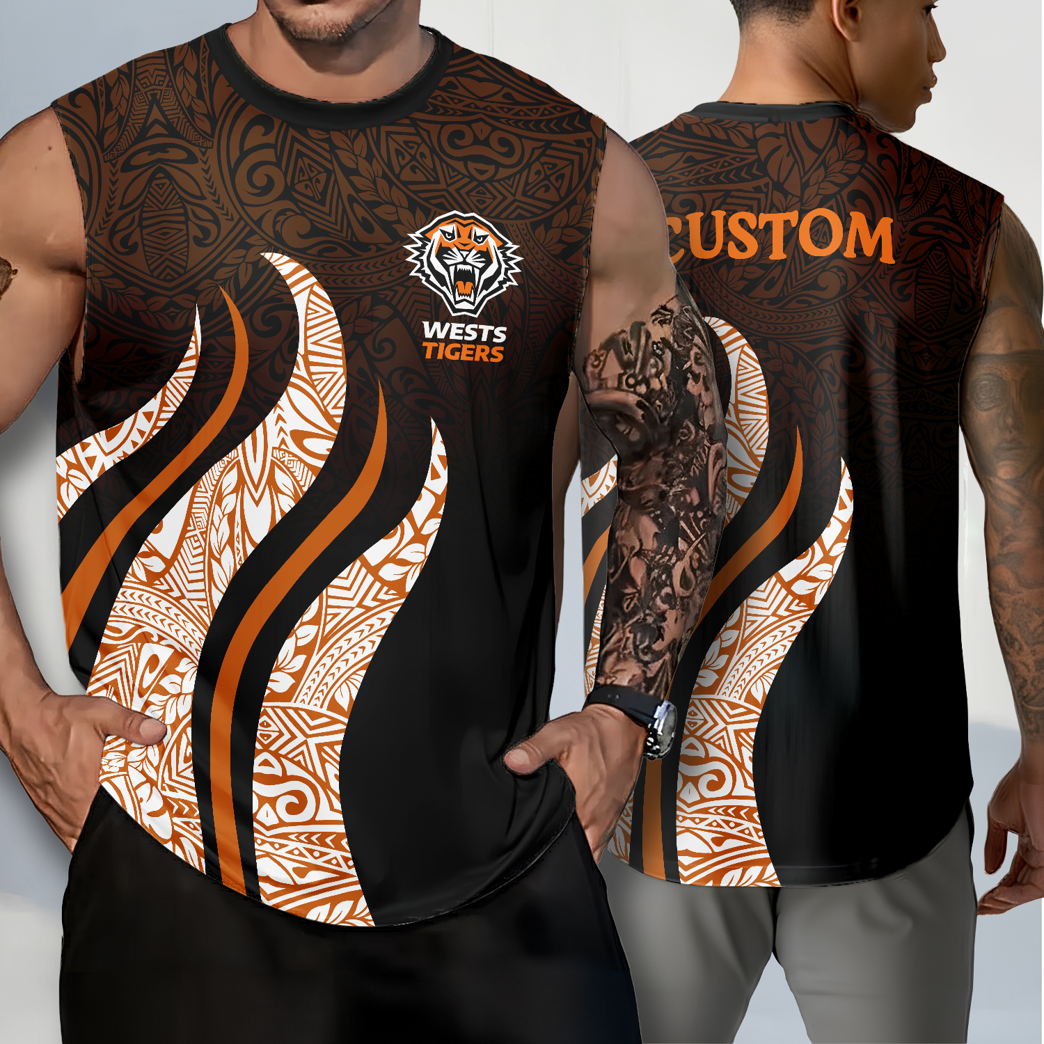 Auspiritmerch Wests Tigers x Stranger Things Personalized Tank Top Gift For Fans