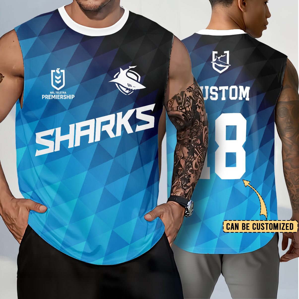 Auspiritmerch Cronulla-Sutherland Sharks Personalized Tank Top Gift For Fans