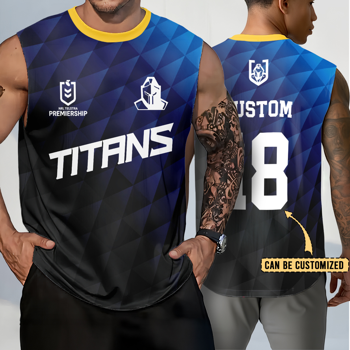 Auspiritmerch Gold Coast Titans Personalized Tank Top Gift For Fans