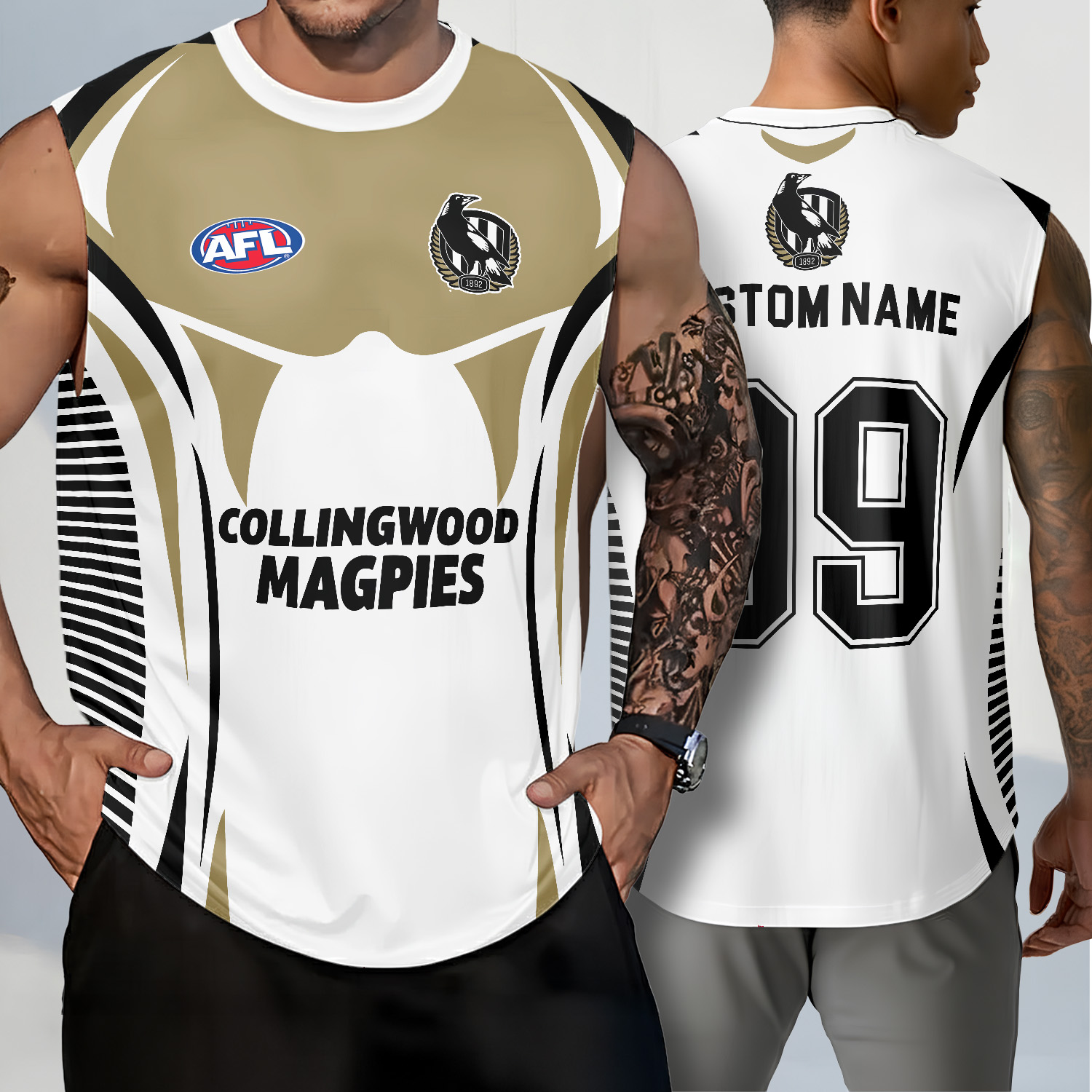 Auspiritmerch Collingwood Magpies Personalized Tank Top Gift For Fans