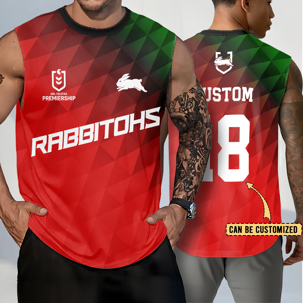 Auspiritmerch South Sydney Rabbitohs Personalized Tank Top Gift For Fans