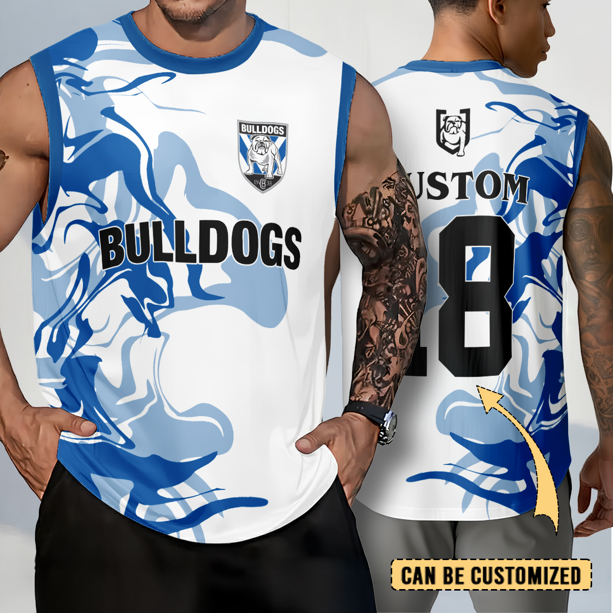 Auspiritmerch Canterbury-Bankstown Bulldogs Personalized Tank Top Gift For Fans