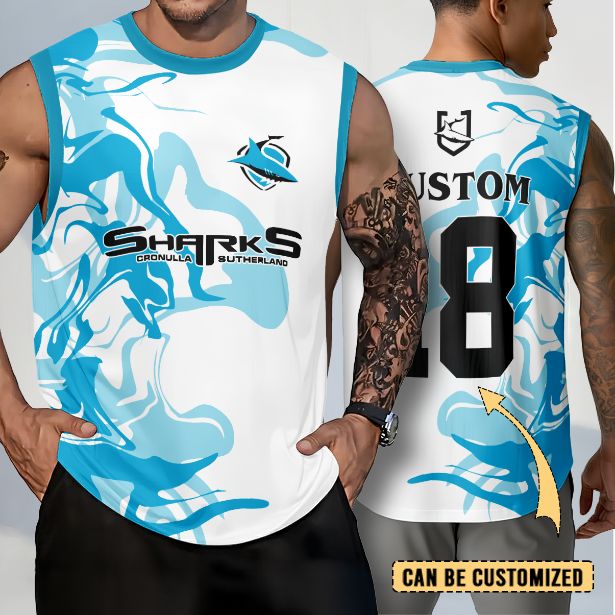 Auspiritmerch Cronulla-Sutherland Sharks Personalized Tank Top Gift For Fans