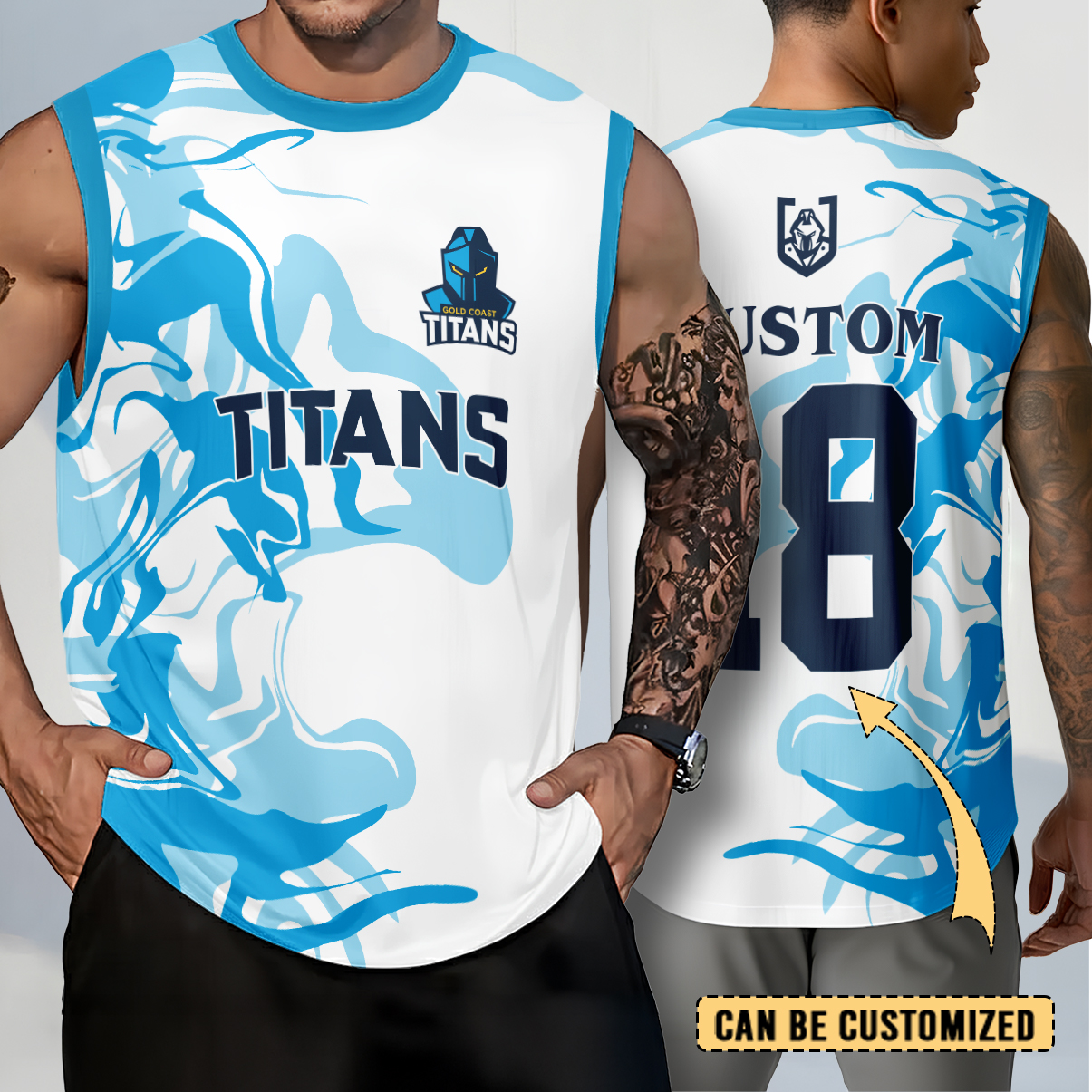 Auspiritmerch Gold Coast Titans Personalized Tank Top Gift For Fans