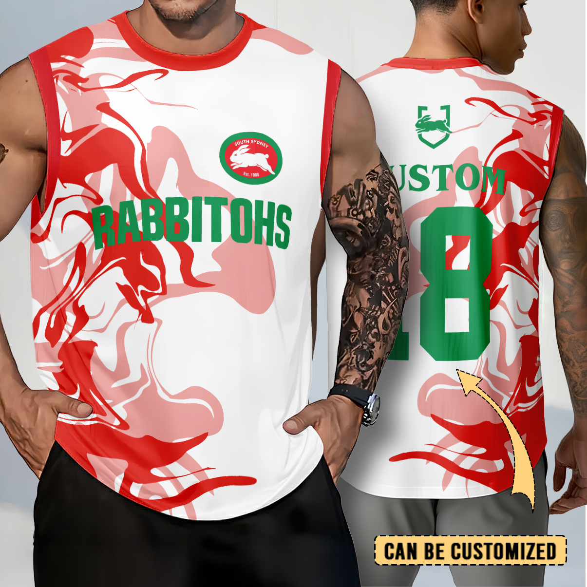 Auspiritmerch South Sydney Rabbitohs Personalized Tank Top Gift For Fans