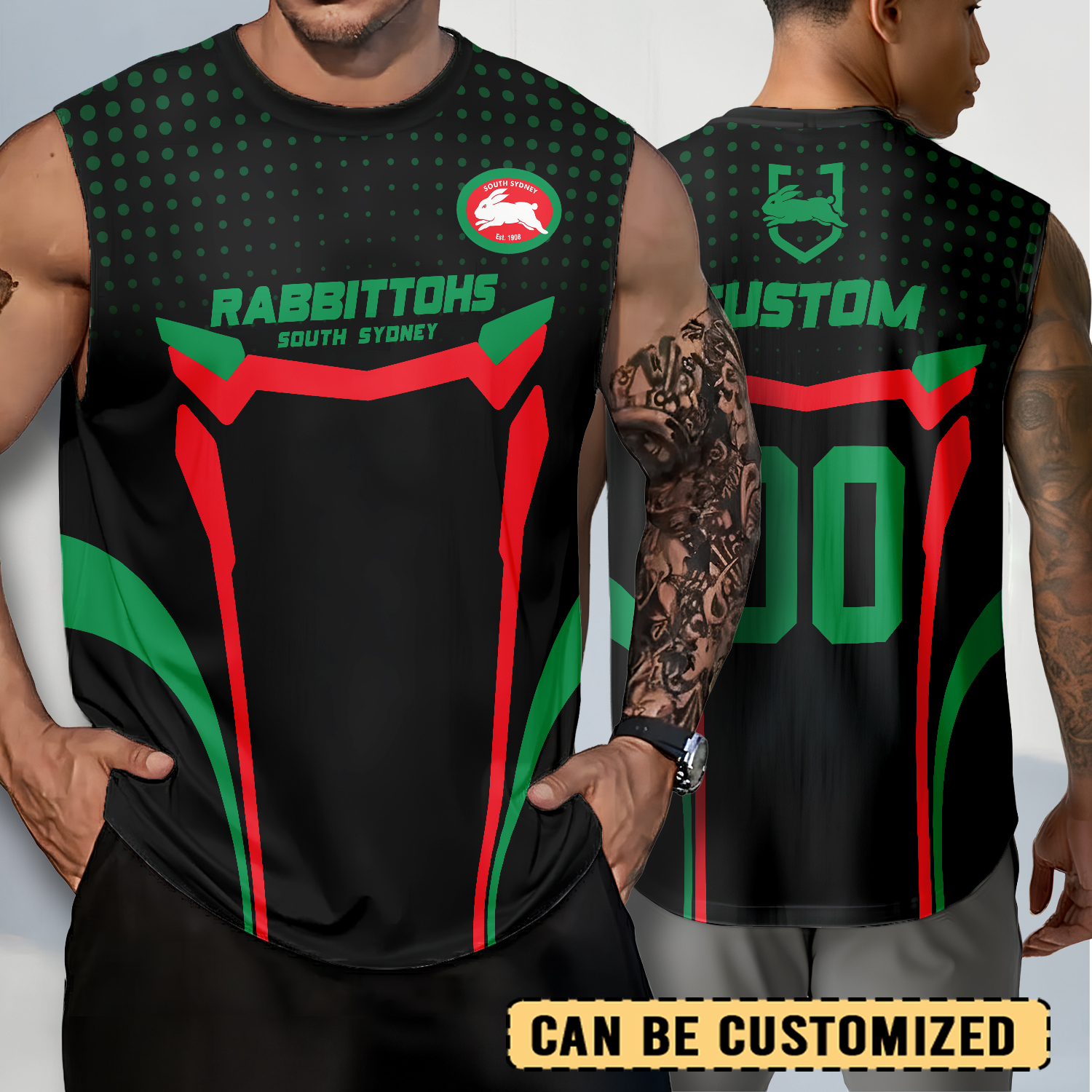 Auspiritmerch South Sydney Rabbitohs Personalized Tank Top Gift For Fans