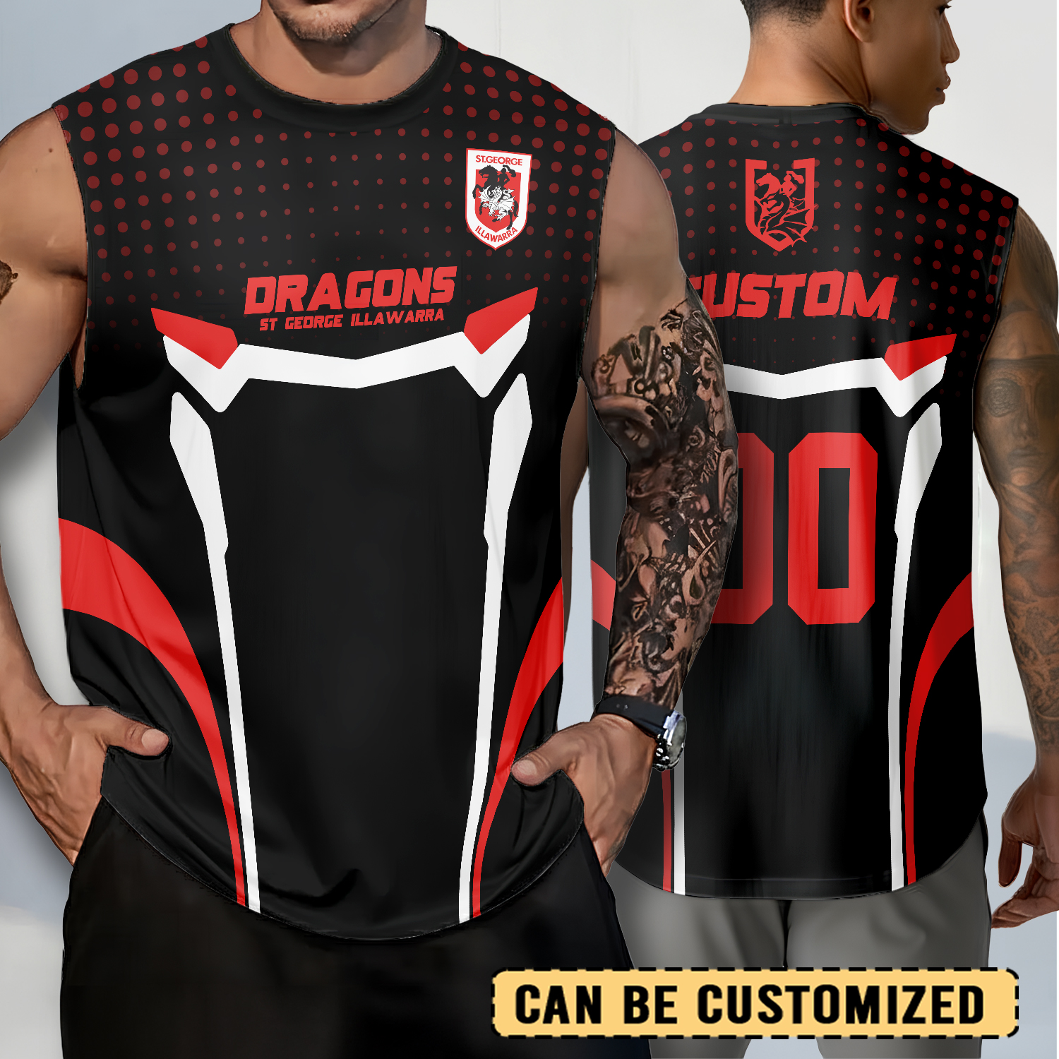 Auspiritmerch St. George Illawarra Dragons Personalized Tank Top Gift For Fans