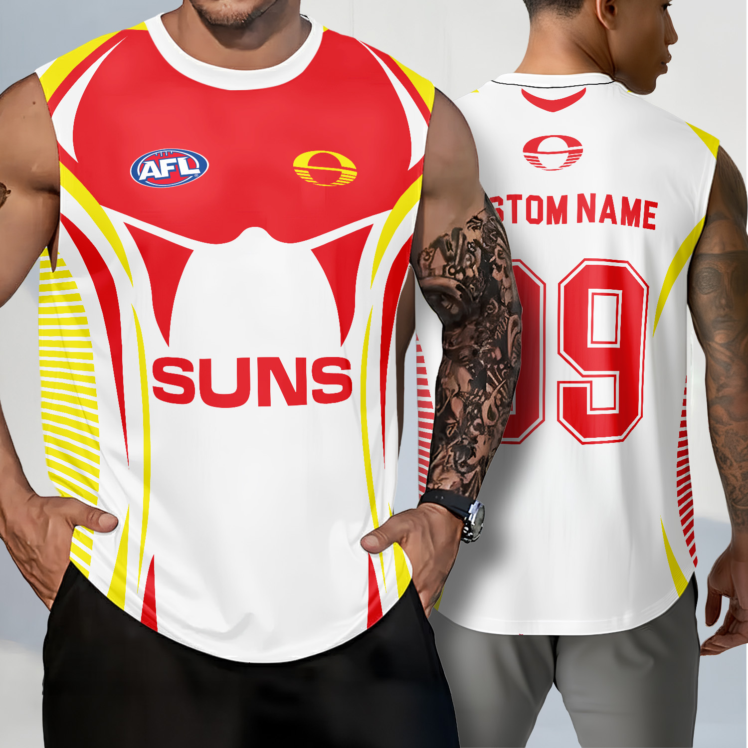 Auspiritmerch Gold Coast Suns Personalized Tank Top Gift For Fans