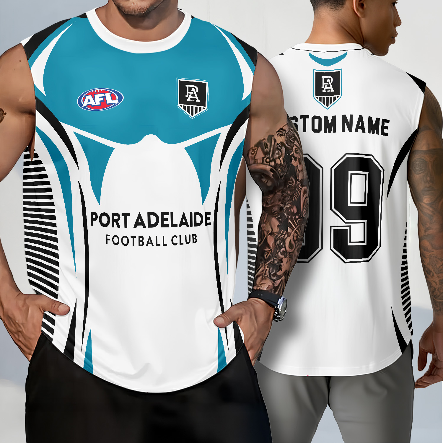 Auspiritmerch Port Adelaide Personalized Tank Top Gift For Fans