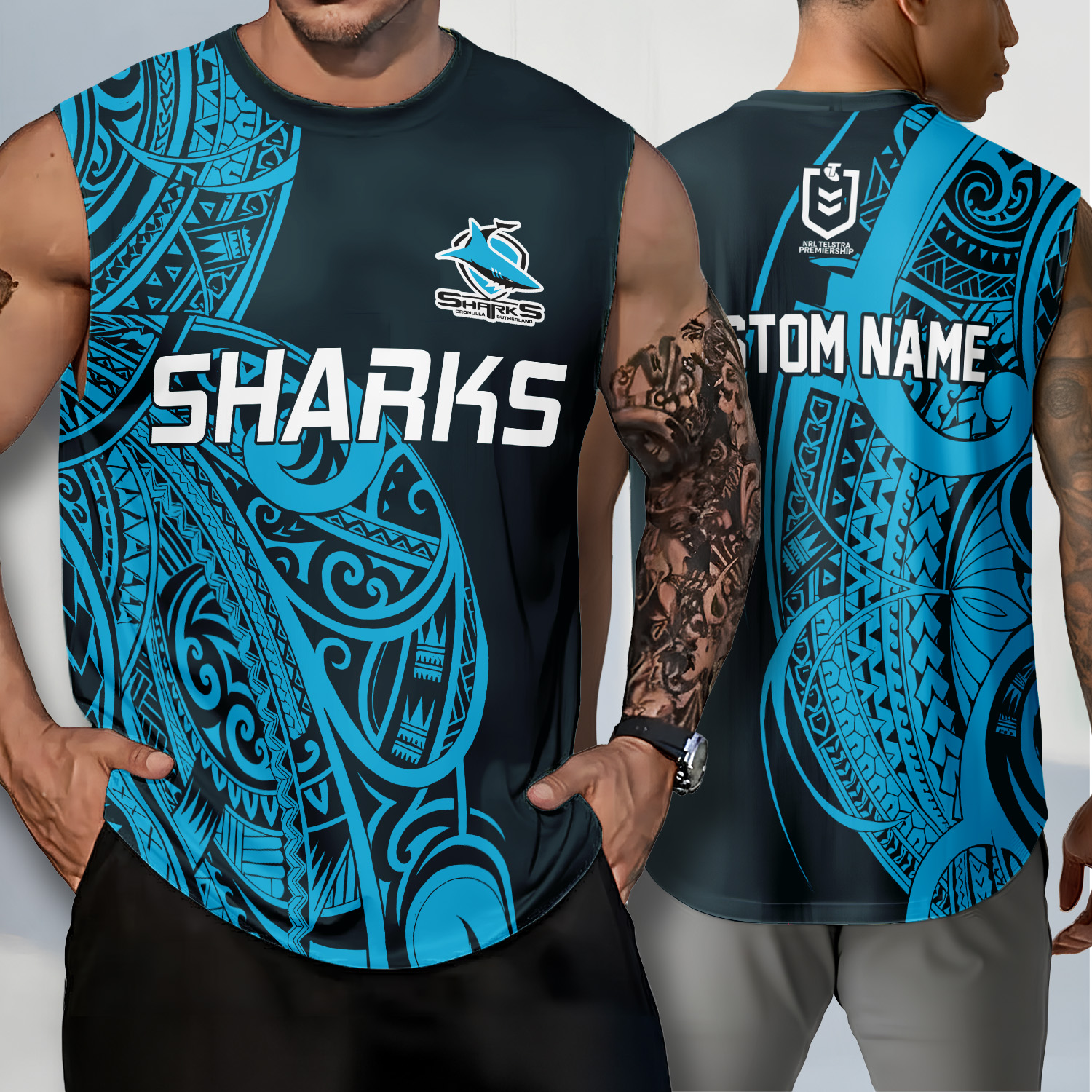 Auspiritmerch Cronulla-Sutherland Sharks Personalized Tank Top Gift For Fans