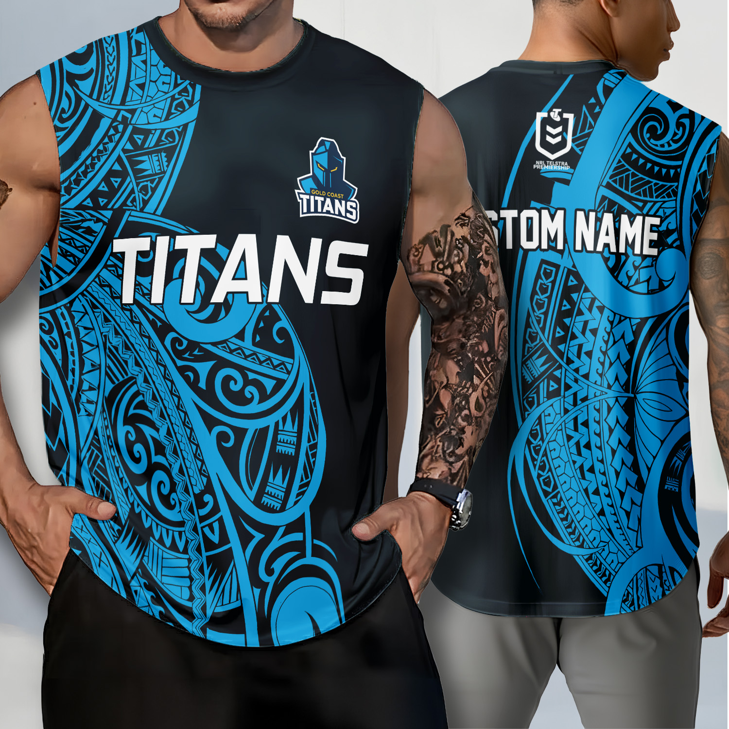 Auspiritmerch Gold Coast Titans Personalized Tank Top Gift For Fans