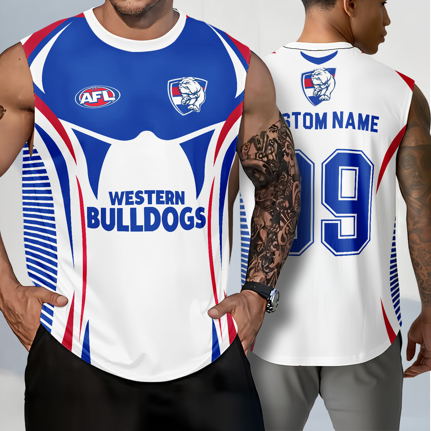 Auspiritmerch Western Bulldogs Personalized Tank Top Gift For Fans