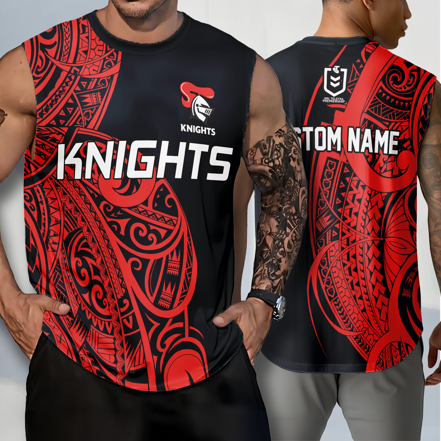 Auspiritmerch Newcastle Knights Personalized Tank Top Gift For Fans
