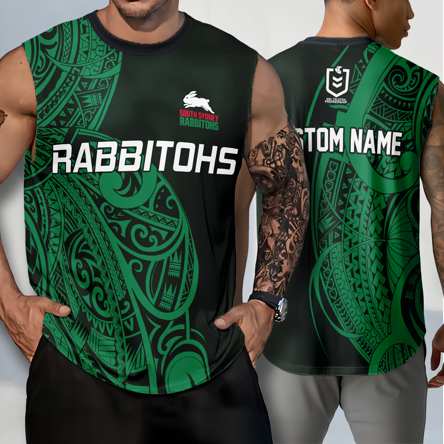 Auspiritmerch South Sydney Rabbitohs Personalized Tank Top Gift For Fans