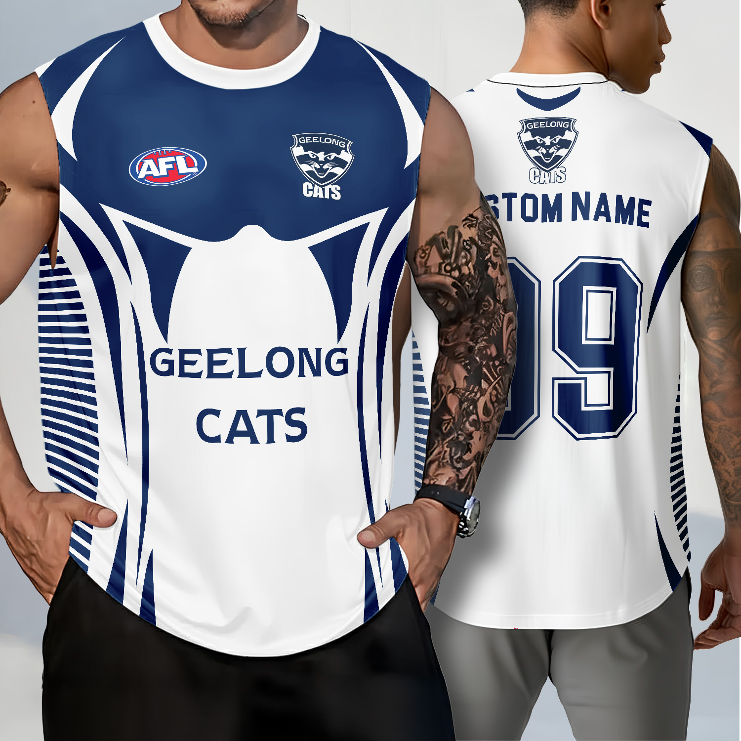 Auspiritmerch Geelong Cats Personalized Tank Top Gift For Fans