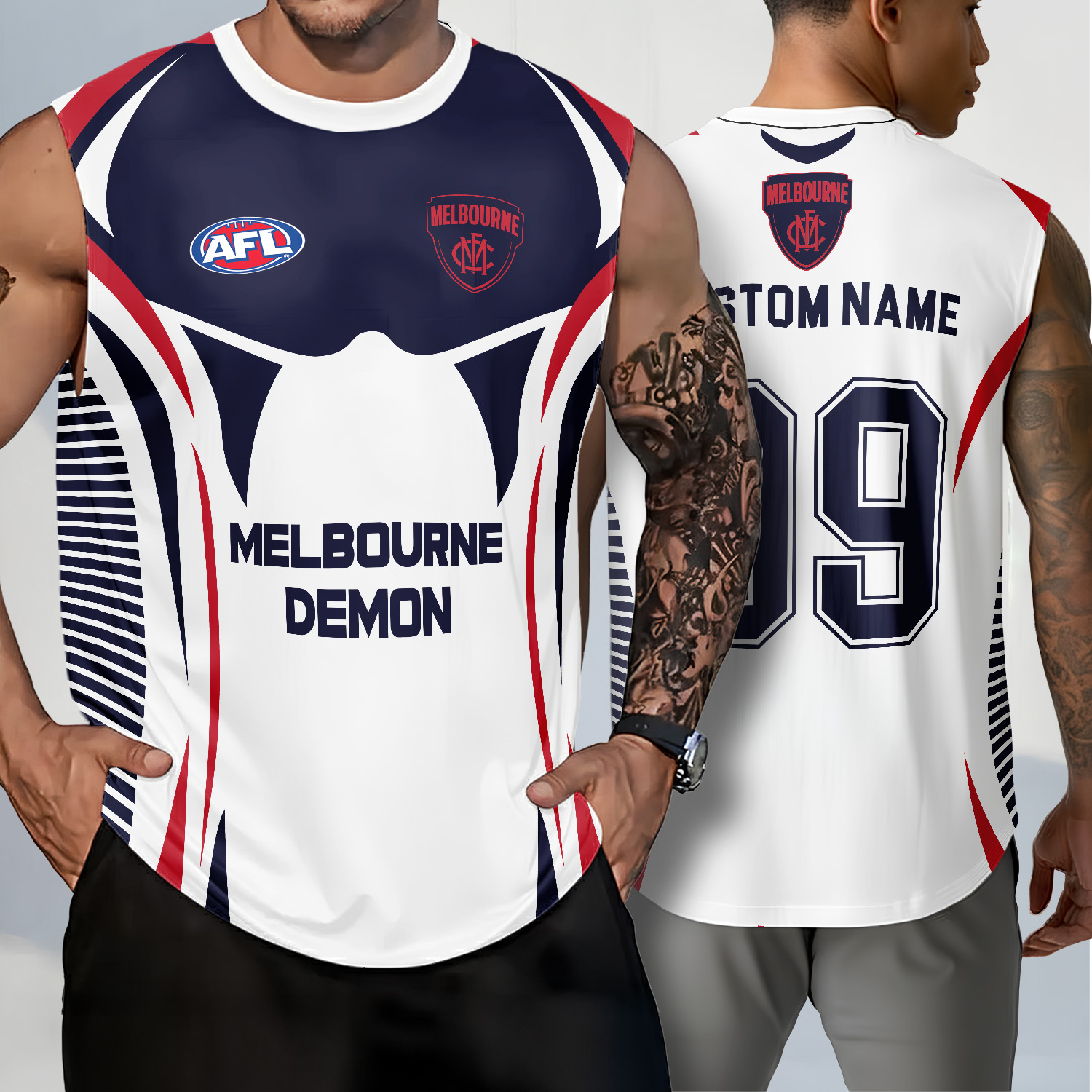 Auspiritmerch Melbourne Demons Personalized Tank Top Gift For Fans