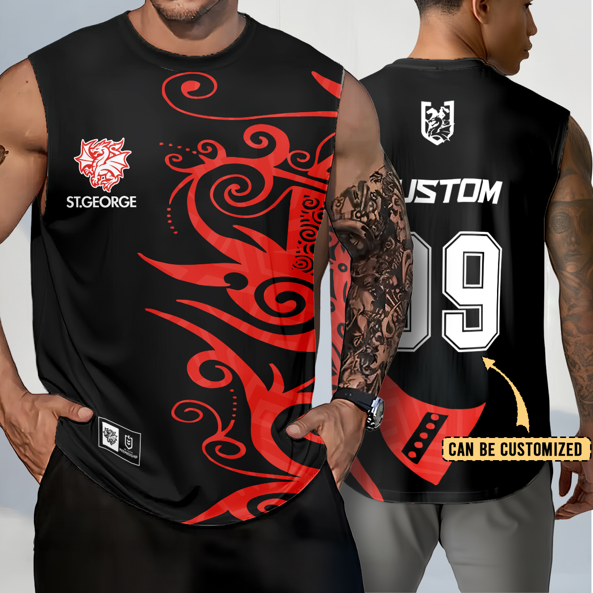 Auspiritmerch St. George Illawarra Dragons Personalized Tank Top Gift For Fans