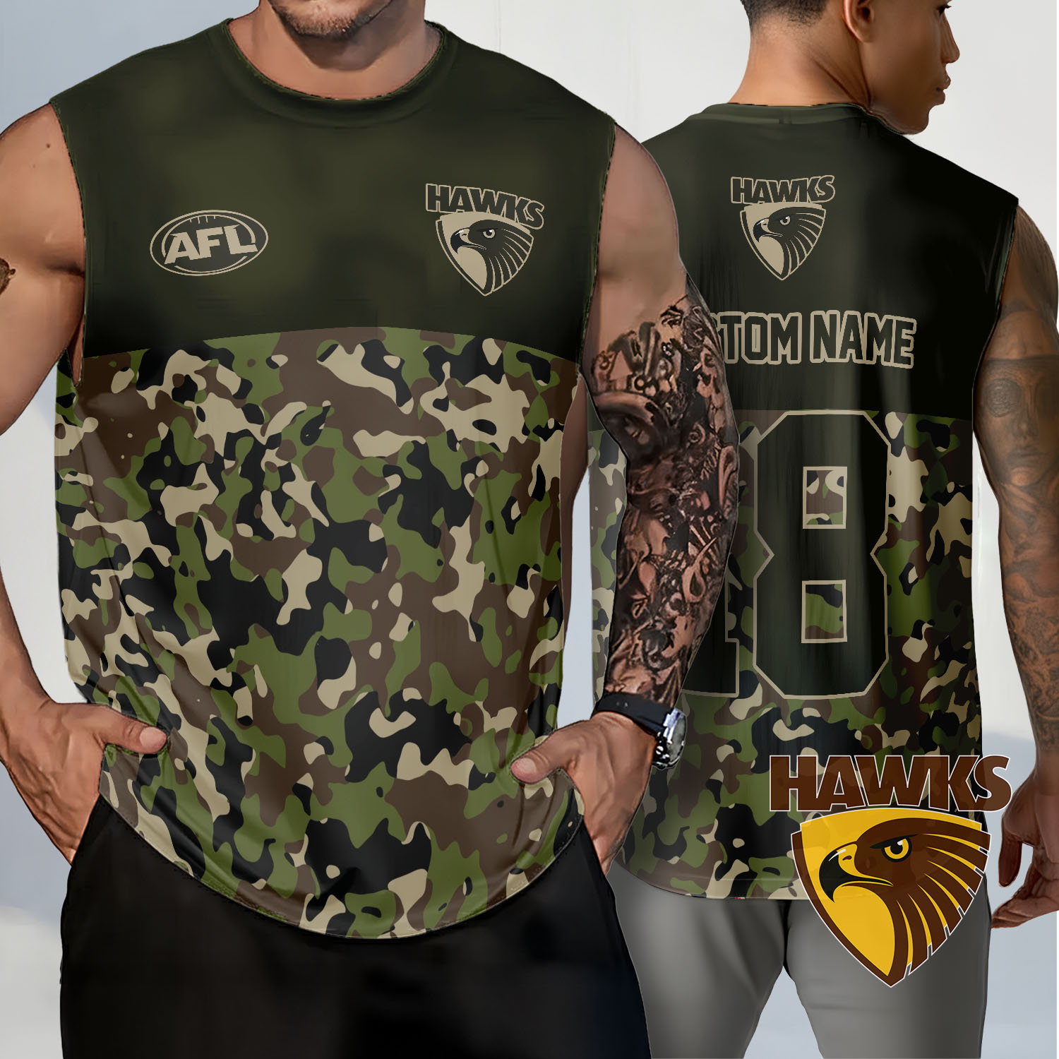 Auspiritmerch Hawthorn Hawks Personalized Tank Top Gift For Fans