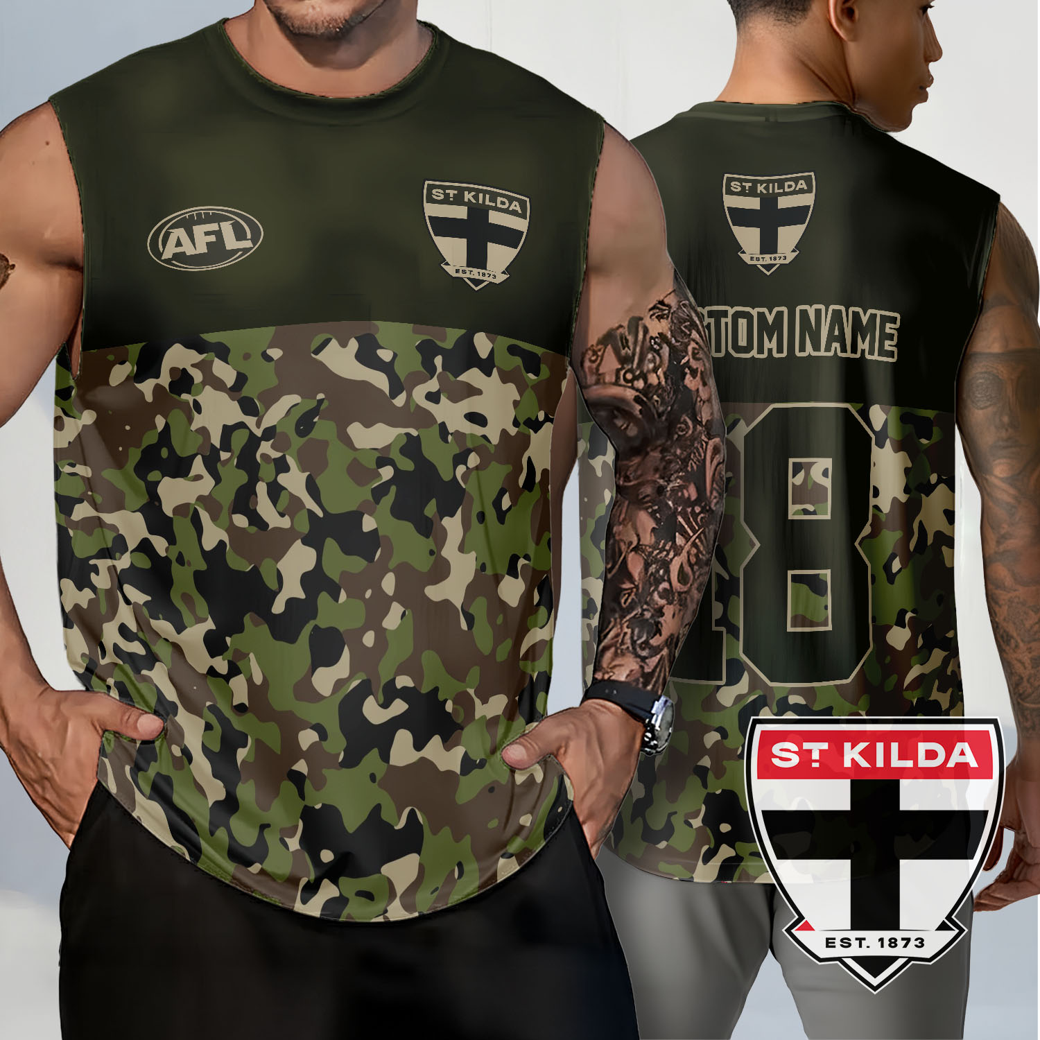 Auspiritmerch St Kilda Saints Personalized Tank Top Gift For Fans