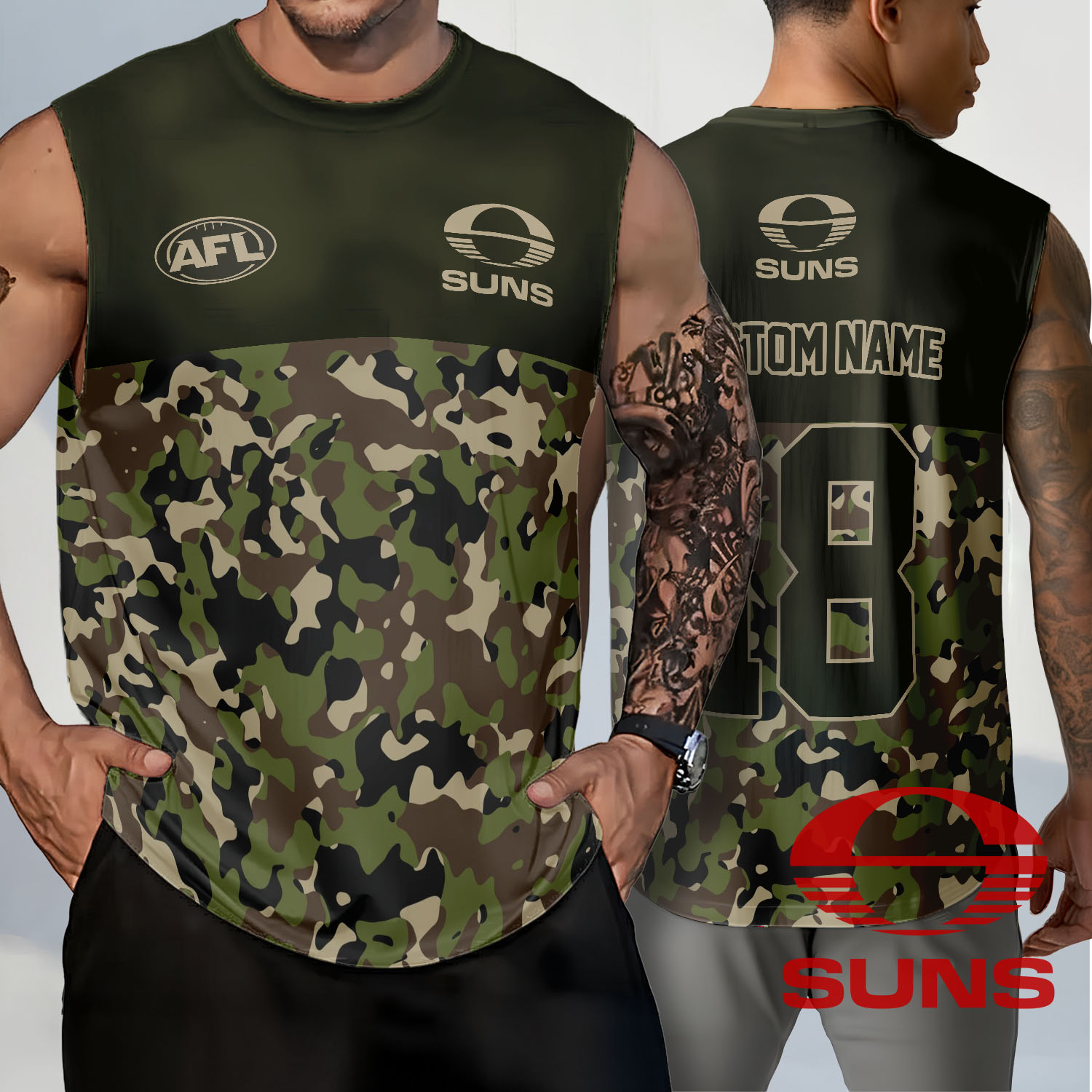 Auspiritmerch Gold Coast Suns Personalized Tank Top Gift For Fans