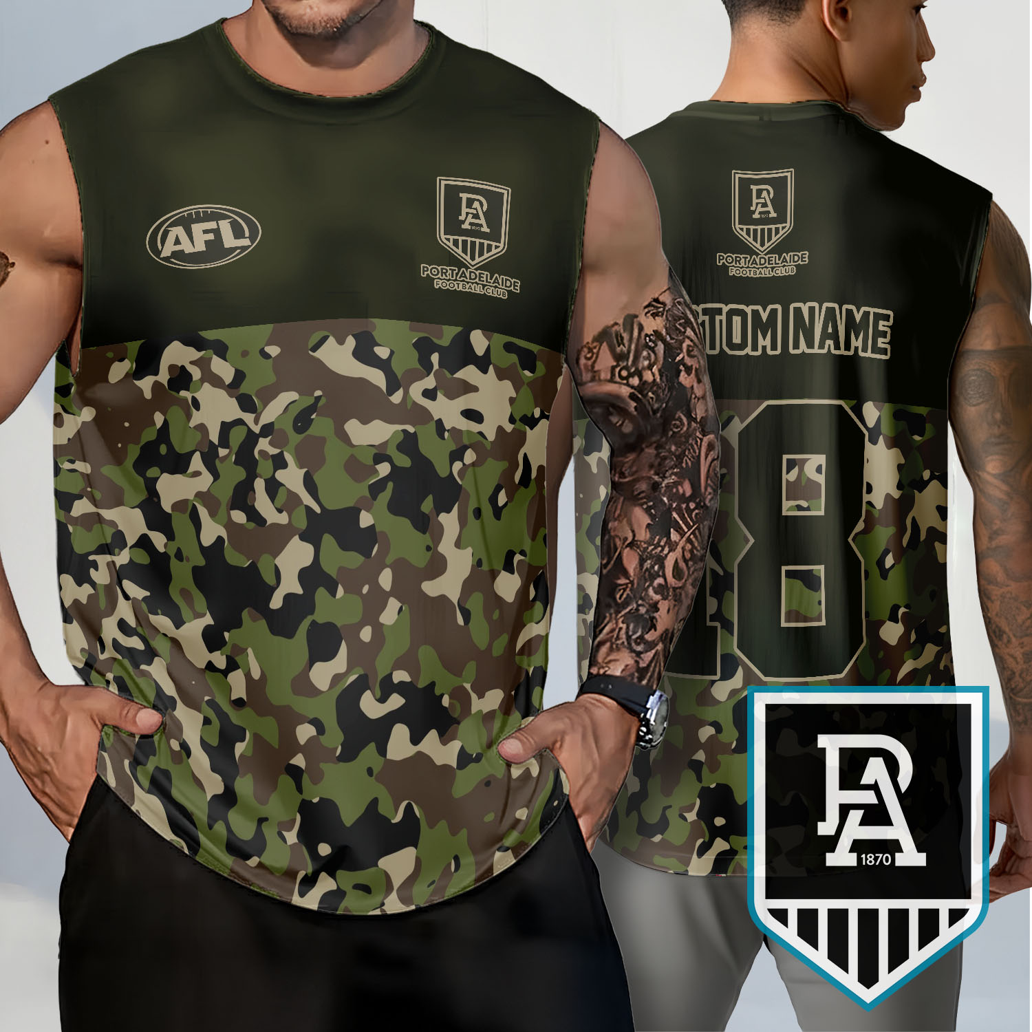 Auspiritmerch Port Adelaide Personalized Tank Top Gift For Fans