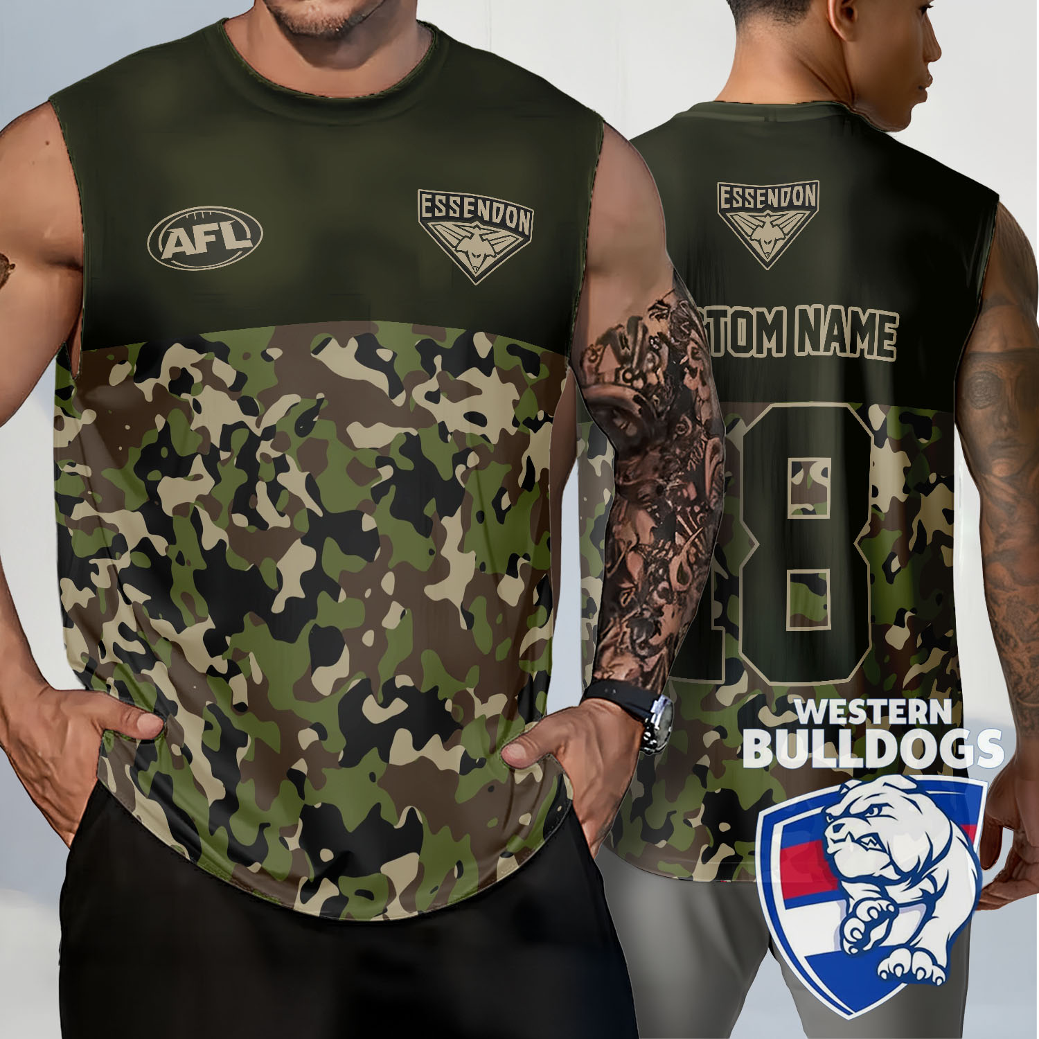 Auspiritmerch Western Bulldogs Personalized Tank Top Gift For Fans