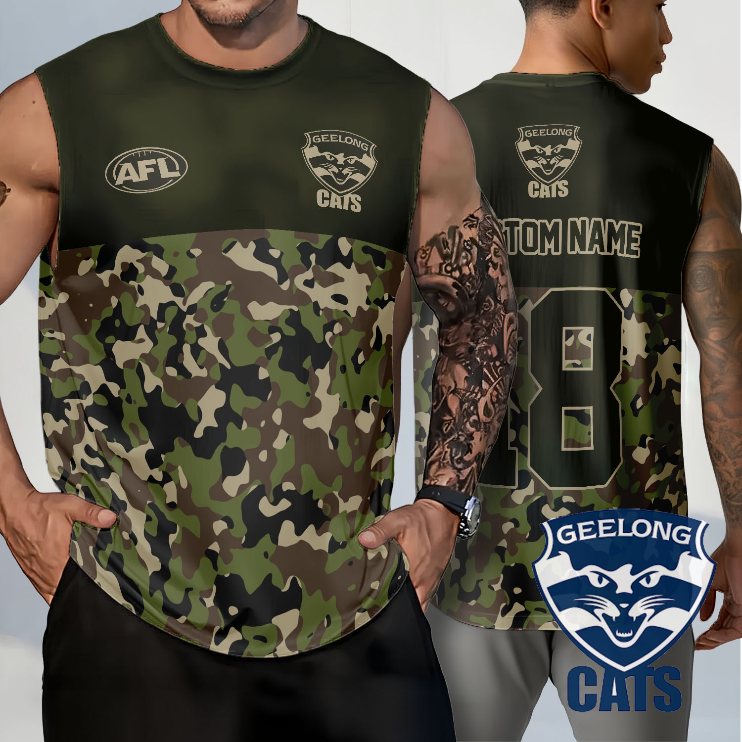 Auspiritmerch Geelong Cats Personalized Tank Top Gift For Fans