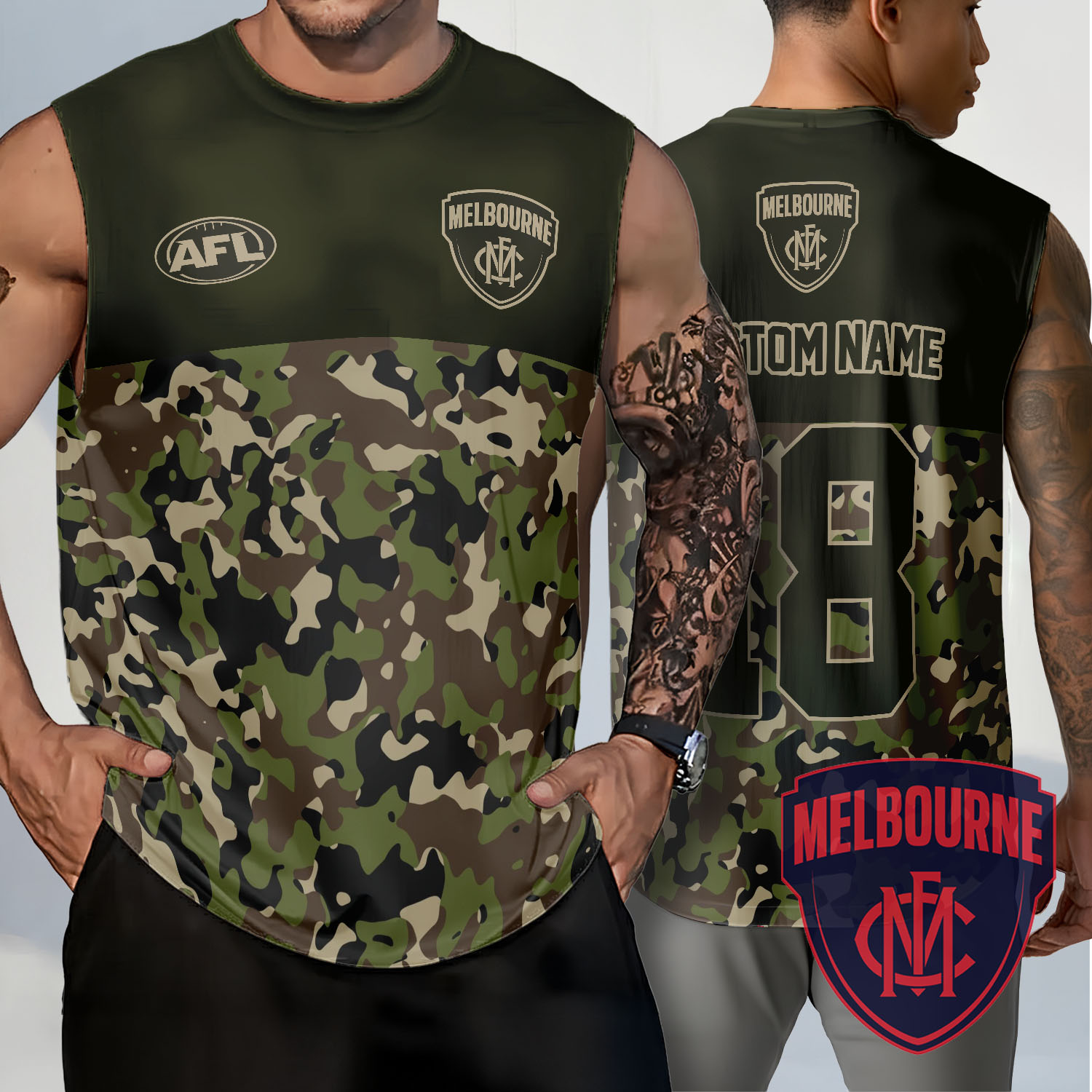 Auspiritmerch Melbourne Demons Personalized Tank Top Gift For Fans