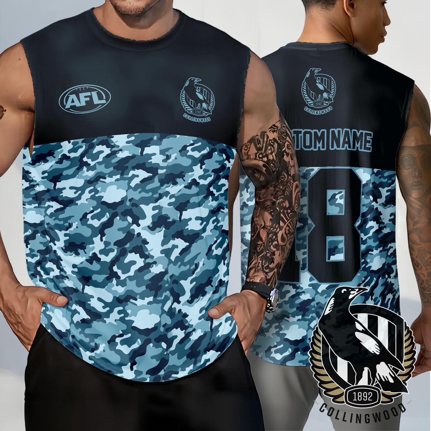 Auspiritmerch Collingwood Magpies Personalized Tank Top Gift For Fans