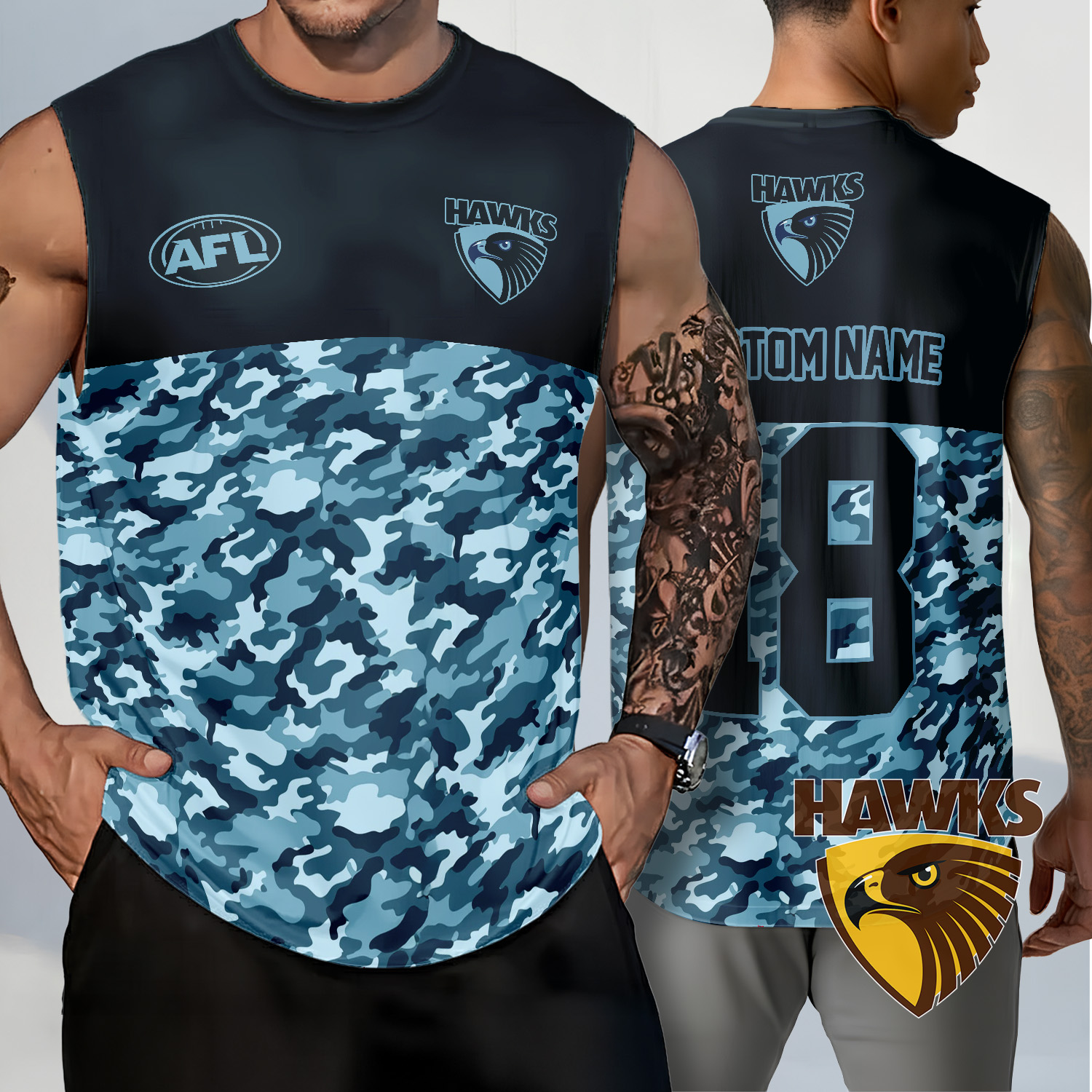 Auspiritmerch Hawthorn Hawks Personalized Tank Top Gift For Fans