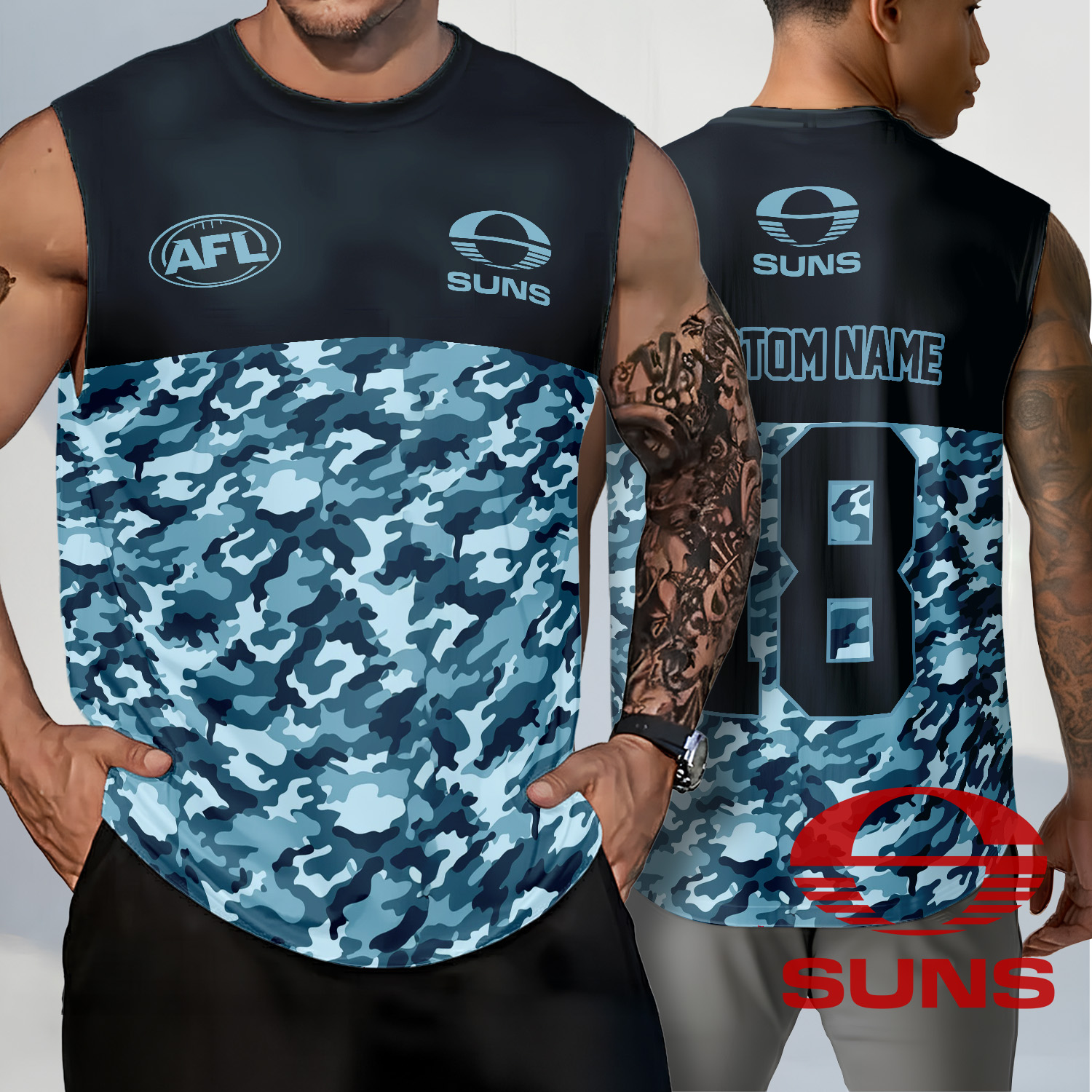 Auspiritmerch Gold Coast Suns Personalized Tank Top Gift For Fans