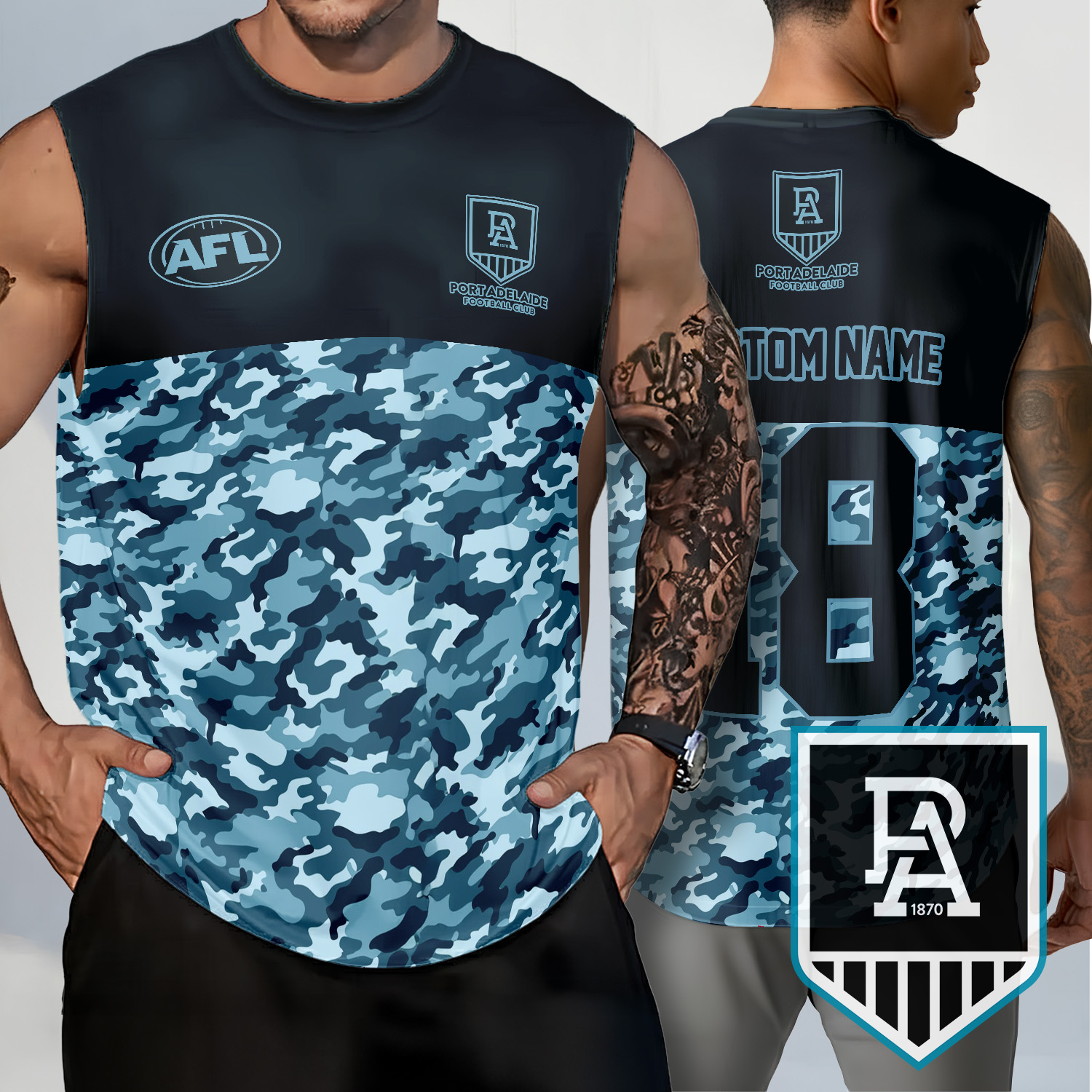 Auspiritmerch Port Adelaide Personalized Tank Top Gift For Fans