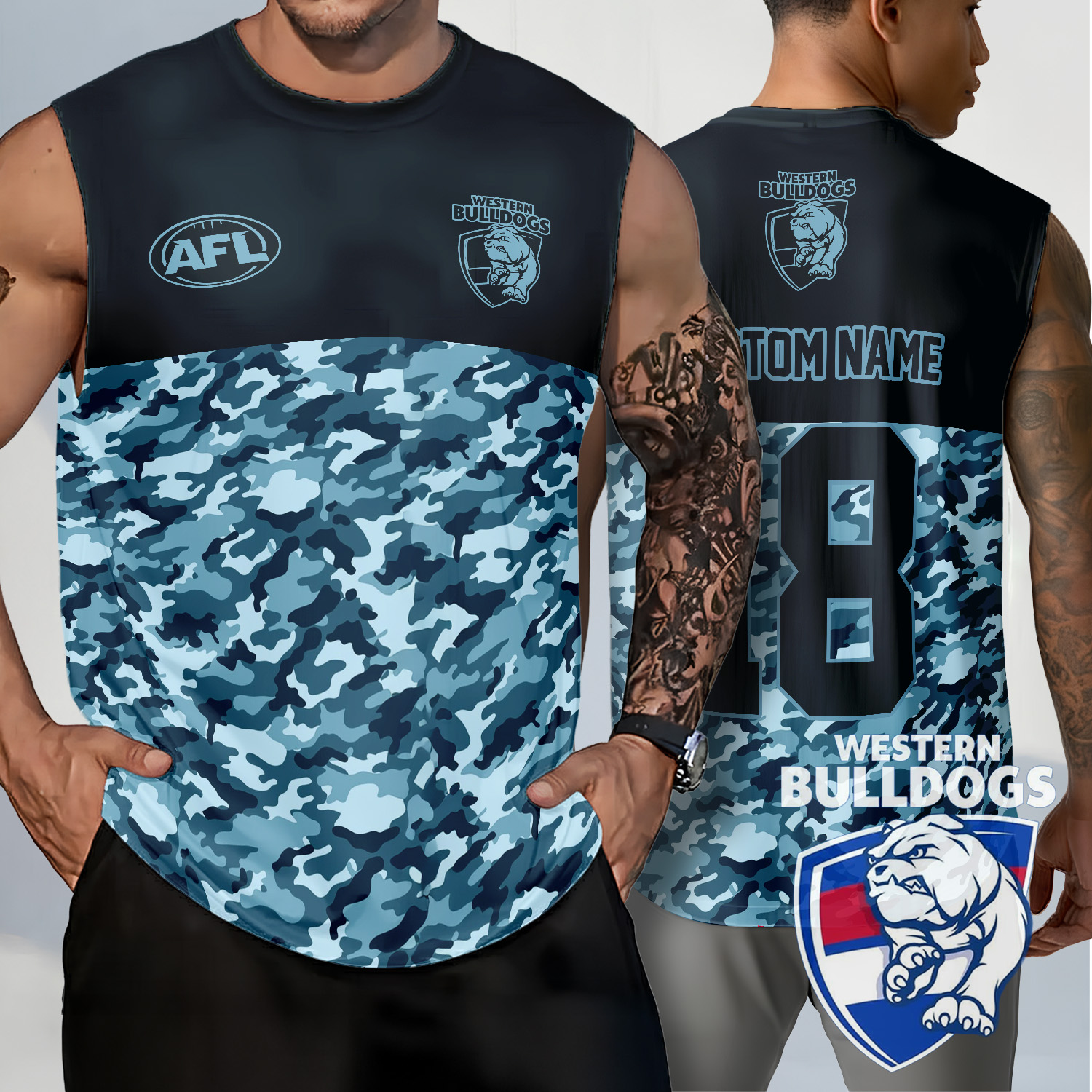 Auspiritmerch Western Bulldogs Personalized Tank Top Gift For Fans