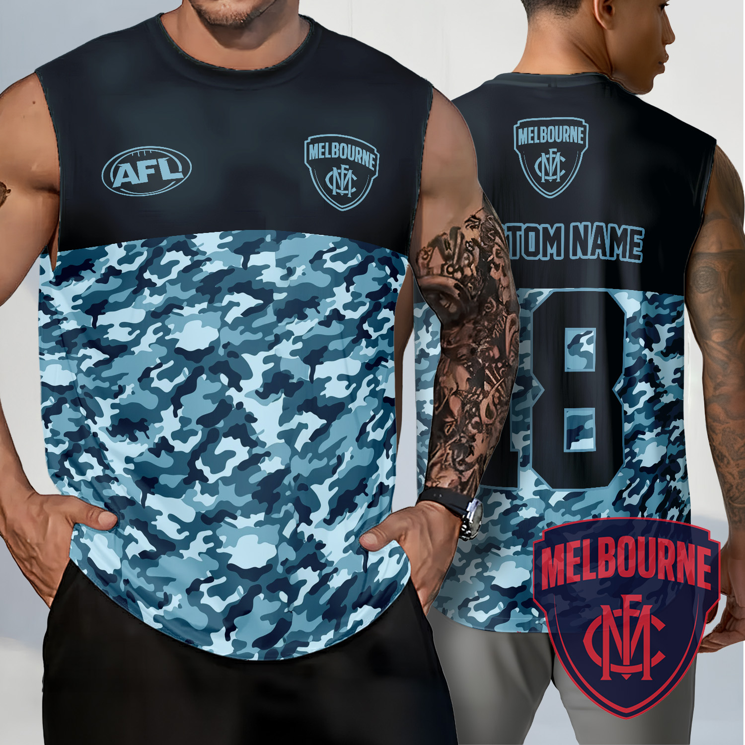 Auspiritmerch Melbourne Demons Personalized Tank Top Gift For Fans