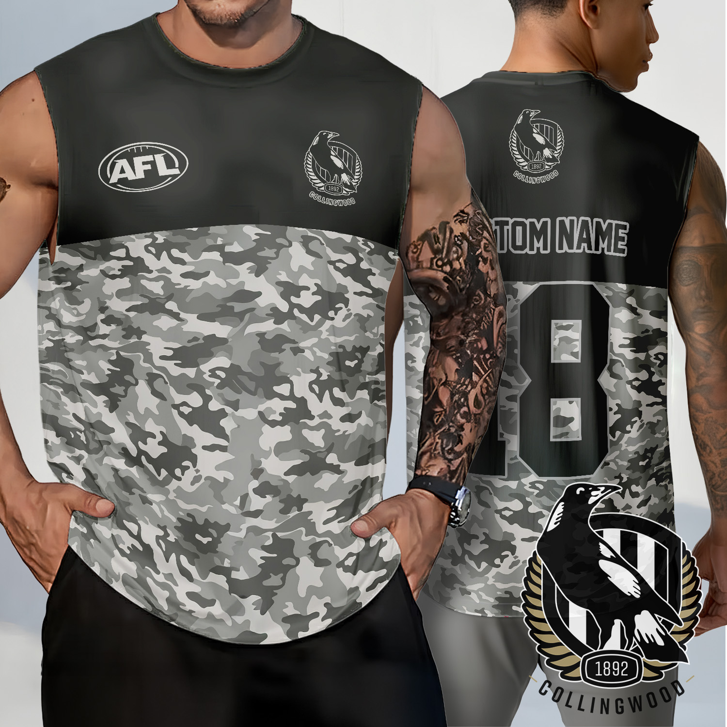 Auspiritmerch Collingwood Magpies Personalized Tank Top Gift For Fans