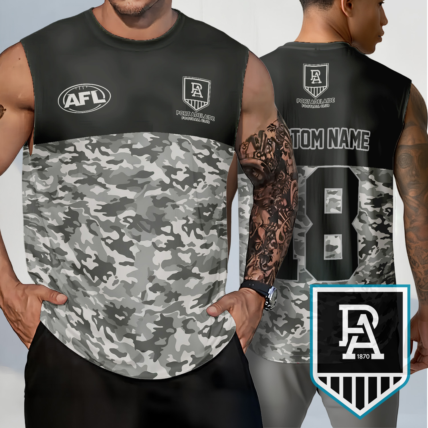 Auspiritmerch Port Adelaide Personalized Tank Top Gift For Fans