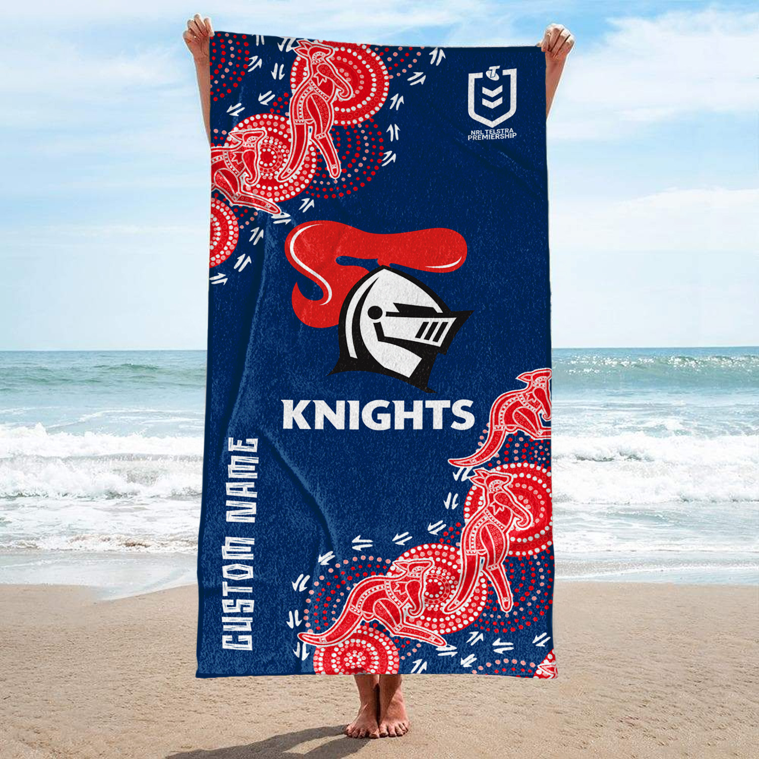 Auspiritmerch Newcastle Knights Personalized Pool Travel Beach and Bath Towels for Kids and Adult