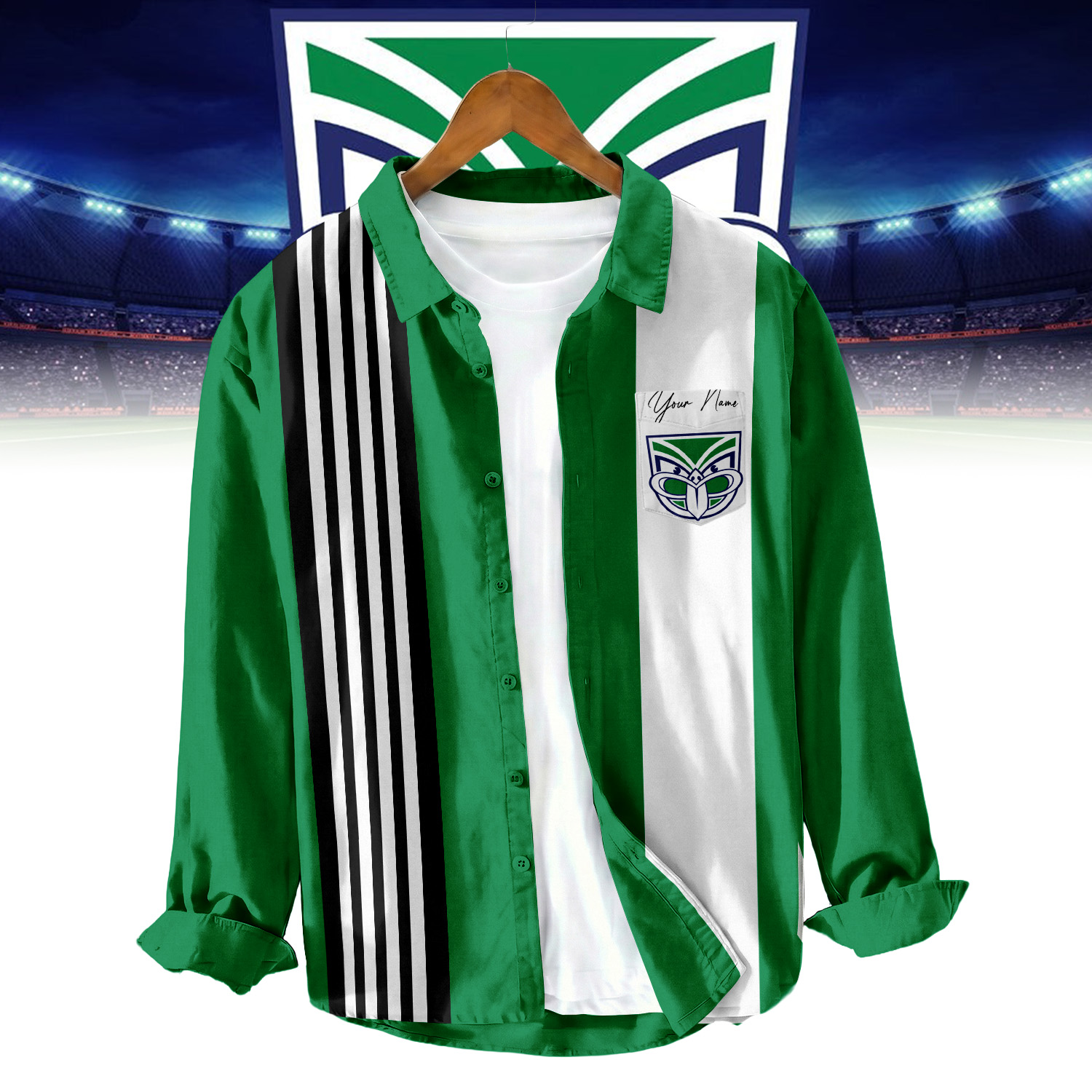 Auspiritmerch New Zealand Warriors Personalized Button Down Shirt Gift For Fans