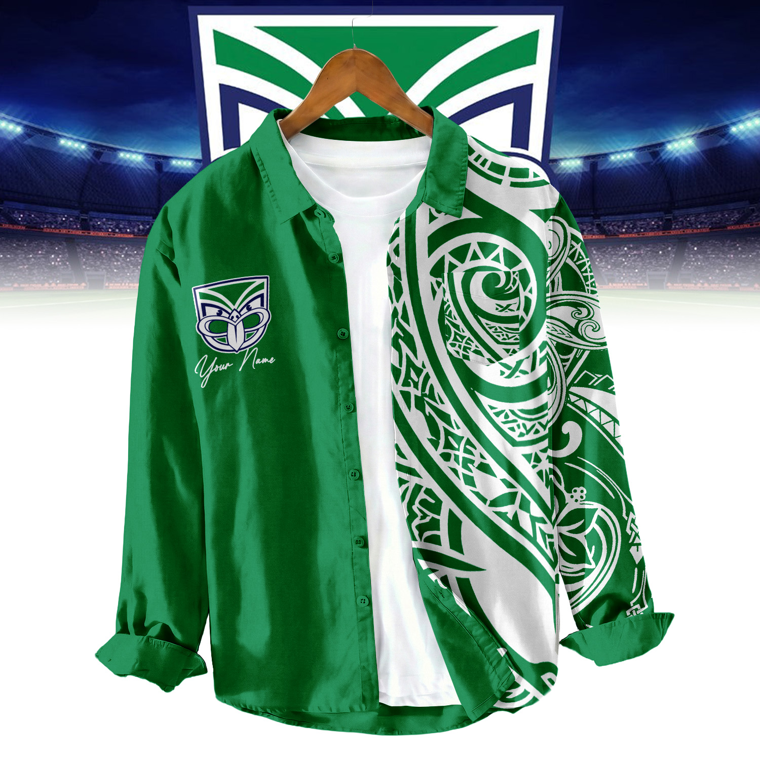 Auspiritmerch New Zealand Warriors Personalized Button Down Shirt Gift For Fans