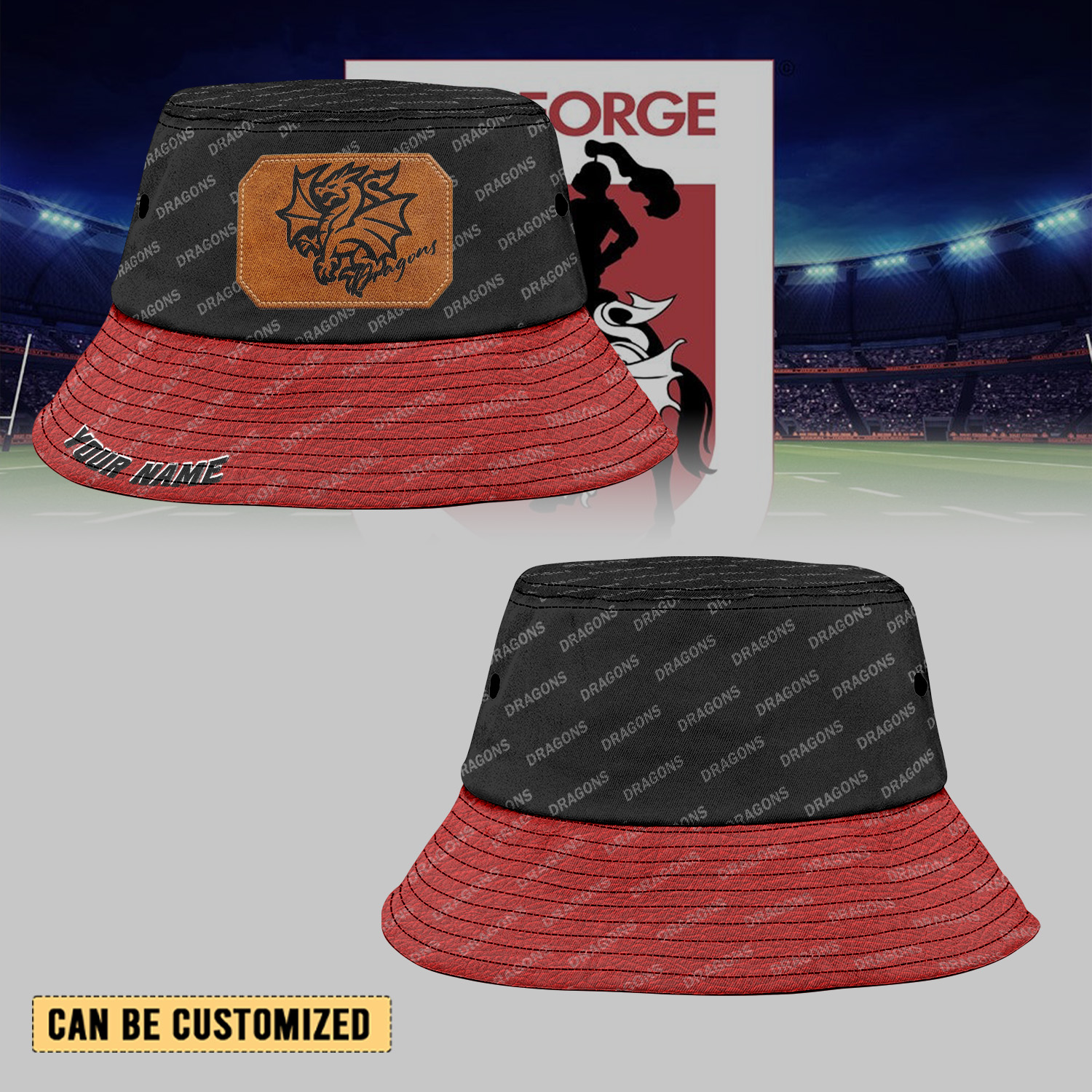 Auspiritmerch St. George Illawarra Dragons Sports Personalized Bucket Hat Gift For Fans