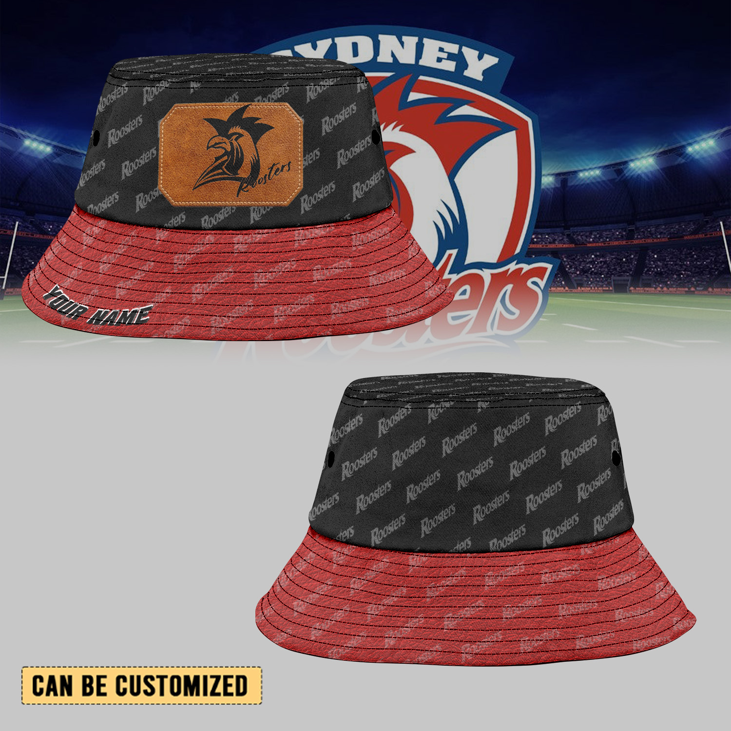 Auspiritmerch Sydney Roosters Sports Personalized Bucket Hat Gift For Fans