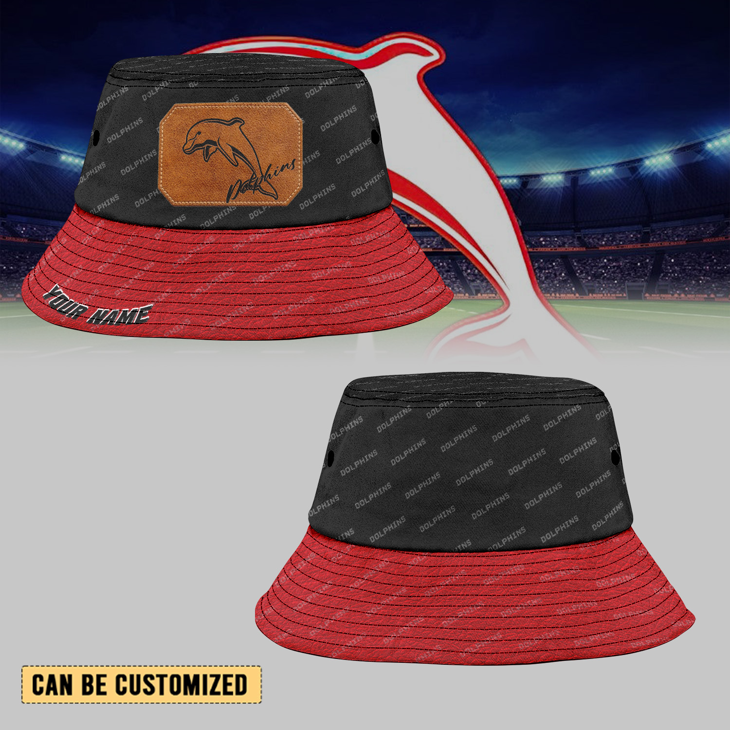 Auspiritmerch Dolphins Sports Personalized Bucket Hat Gift For Fans