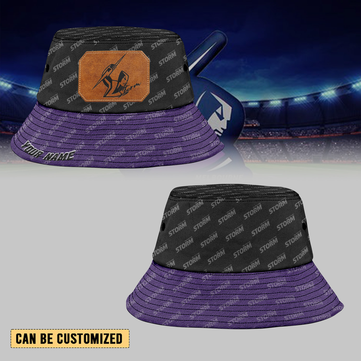 Auspiritmerch Melbourne Storm Sports Personalized Bucket Hat Gift For Fans