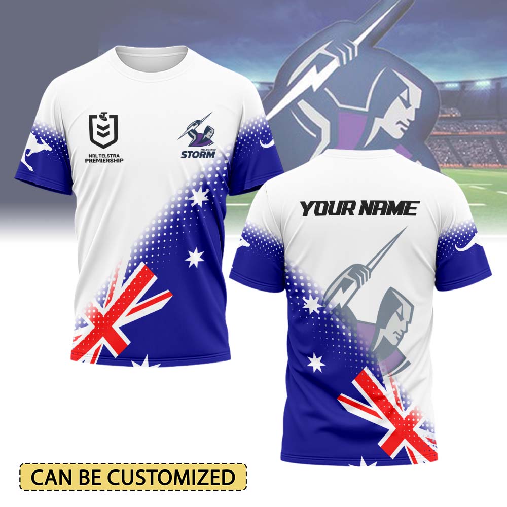 Auspiritmerch Melbourne Storm Personalized x Anzac Day T Shirt Gift For Fans