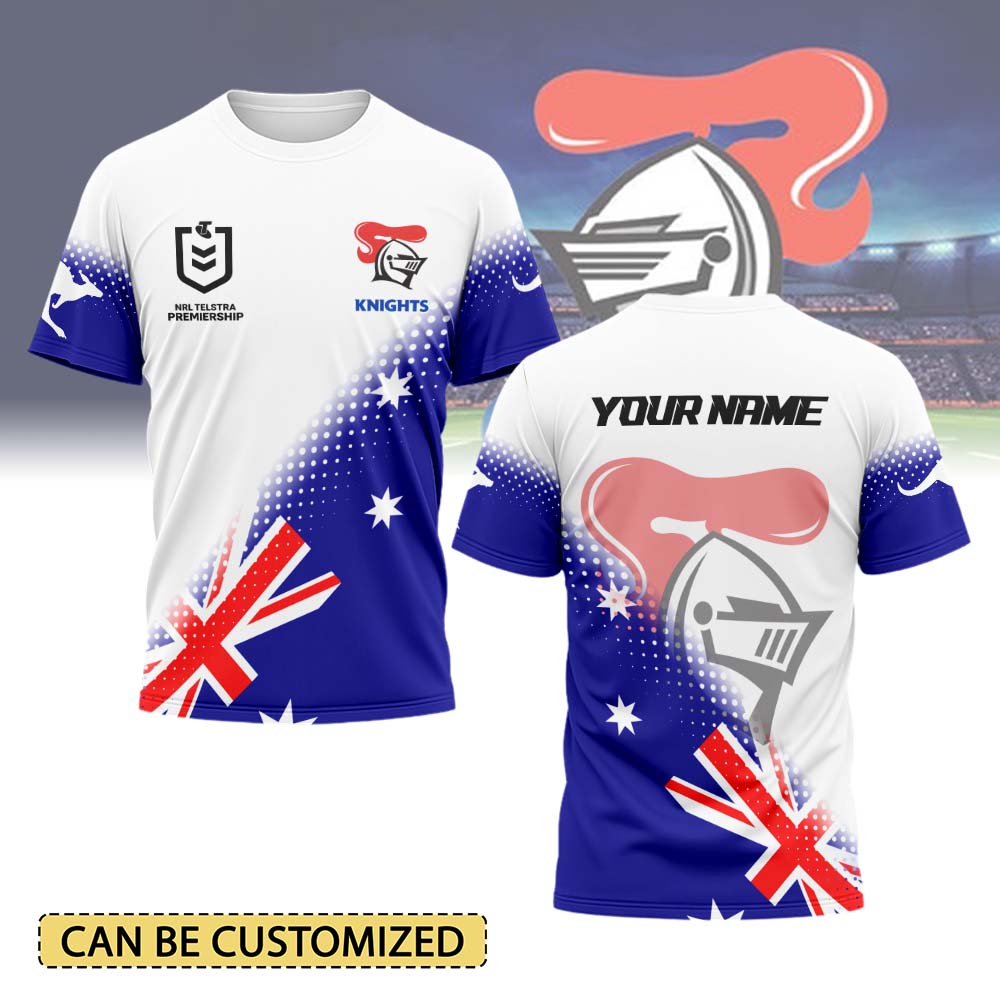 Auspiritmerch Newcastle Knights Personalized x Anzac Day T Shirt Gift For Fans